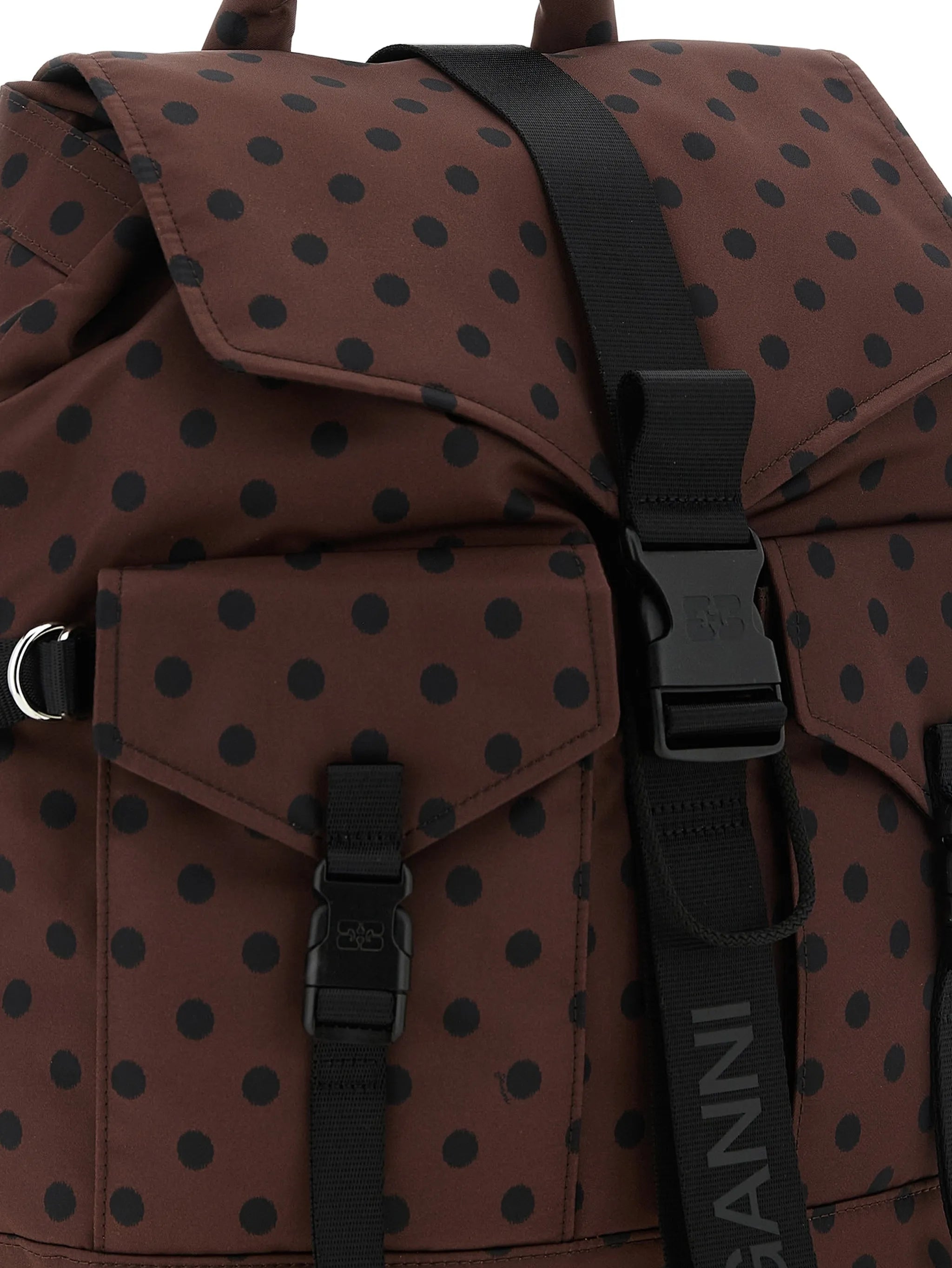polka-dot backpack