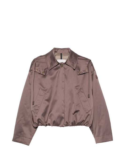 hooded satin jacket