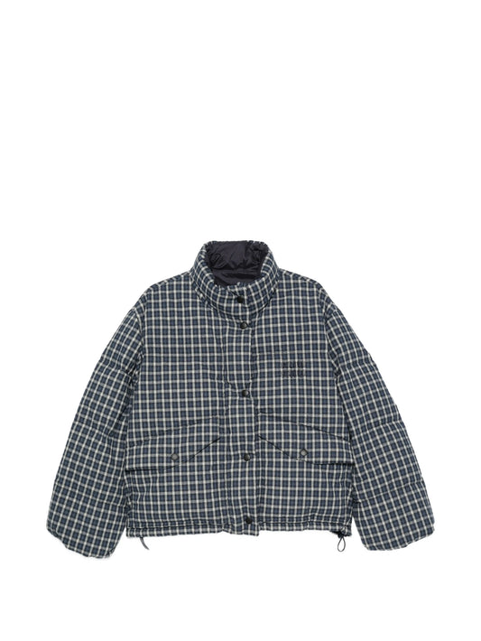 reversible flannel down jacket