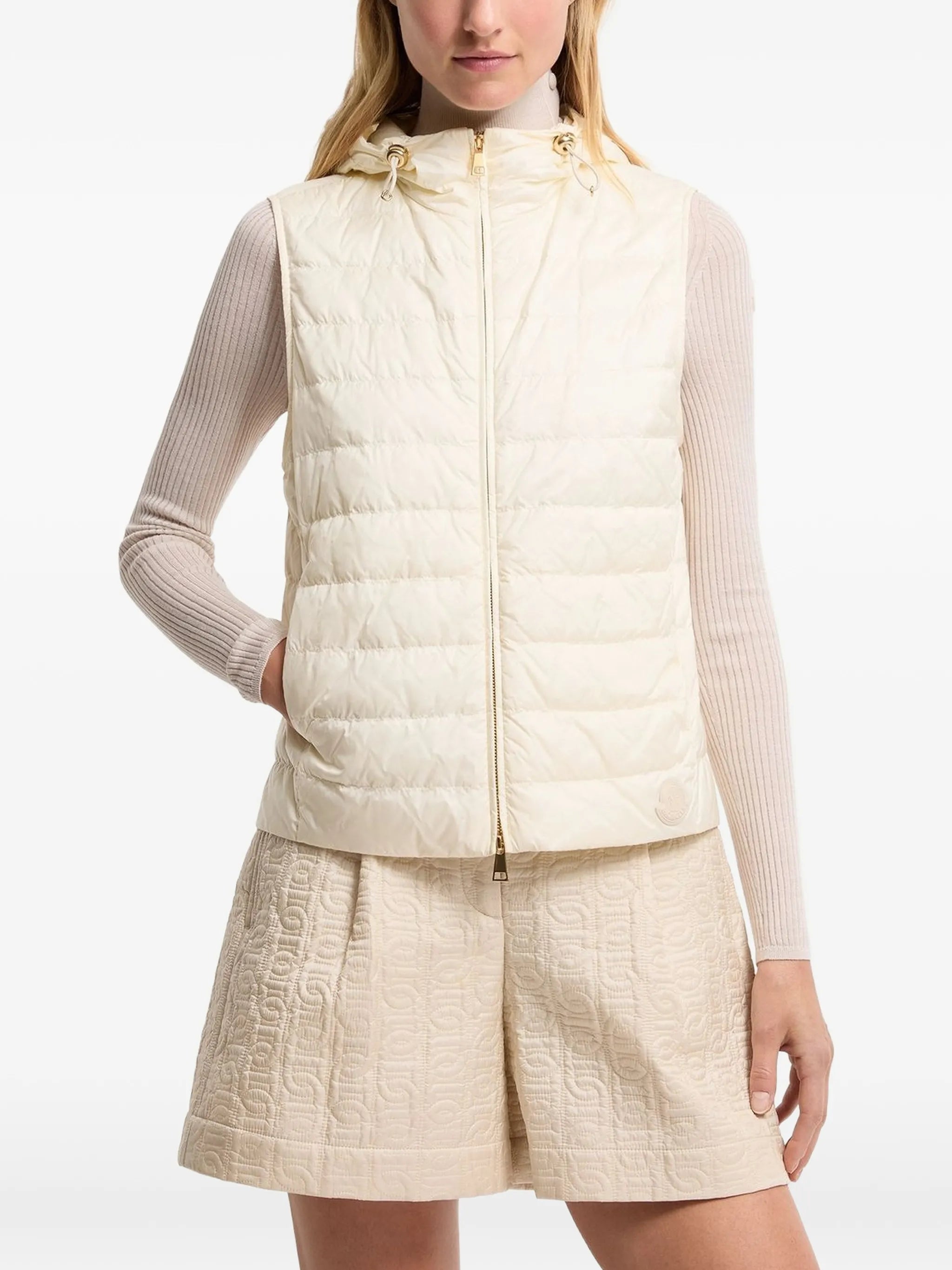 Hylesine 3-in-1 wool & cotton blend short down jacket