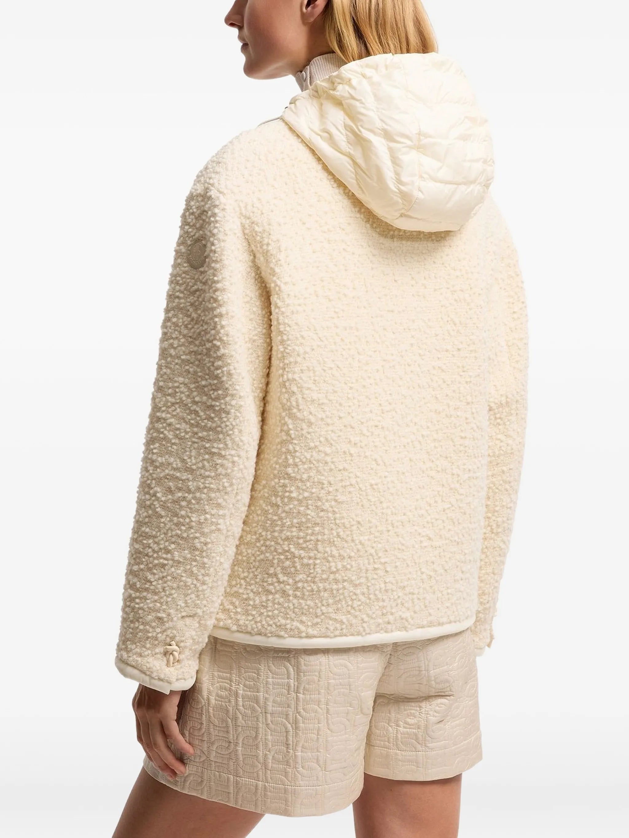 Hylesine 3-in-1 wool & cotton blend short down jacket