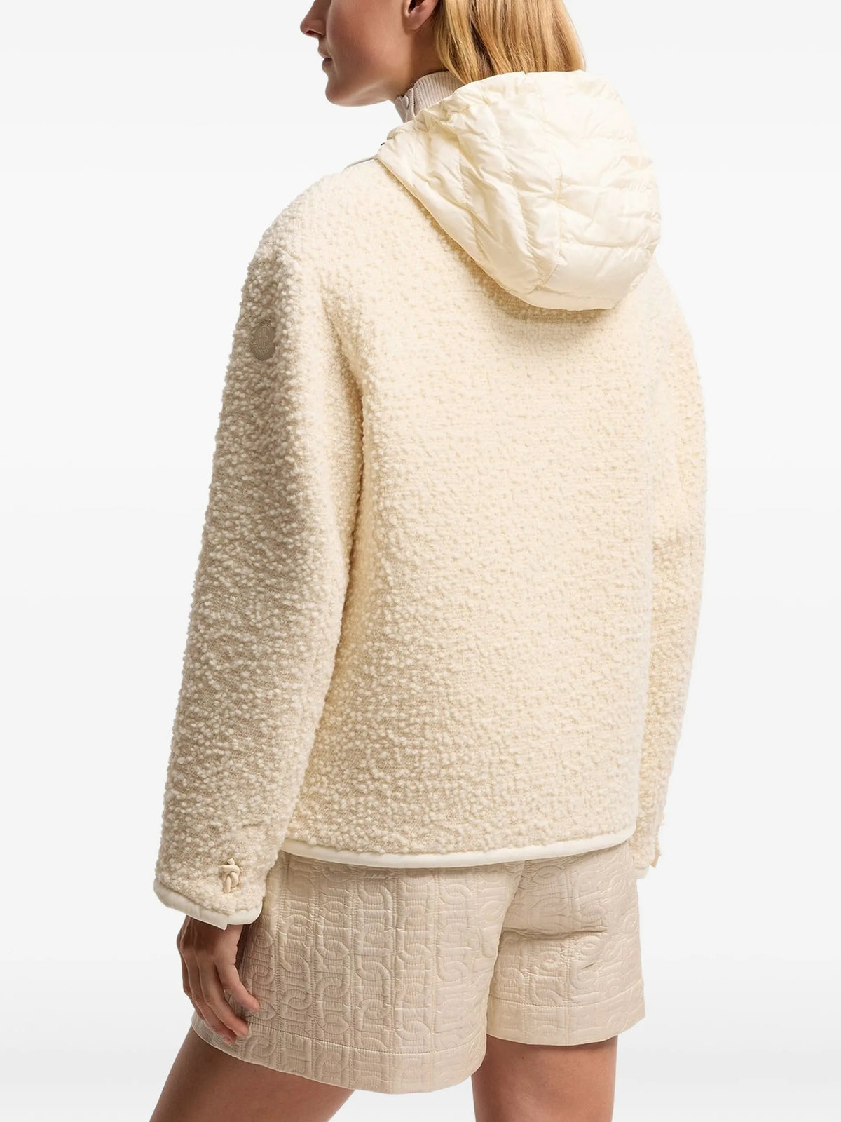 Hylesine 3-in-1 wool & cotton blend short down jacket