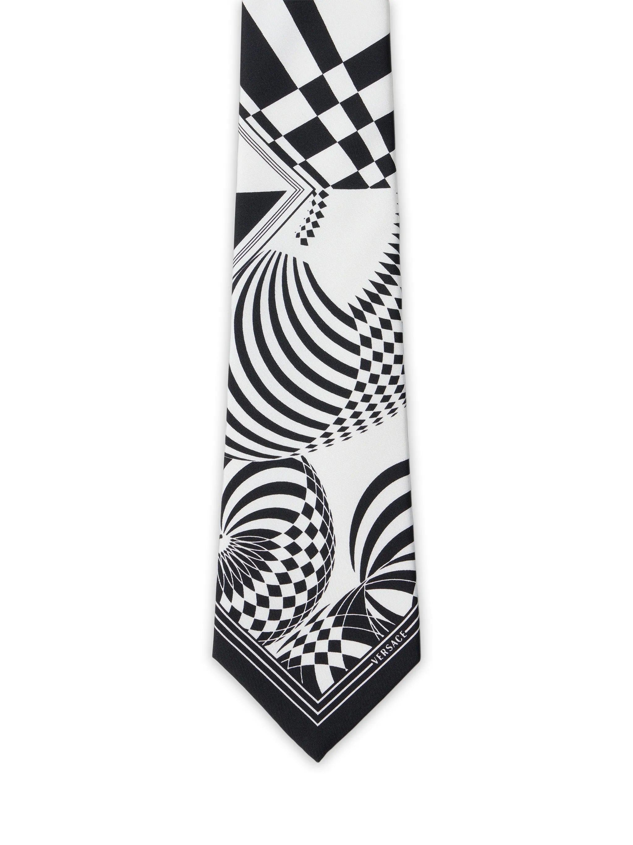 printed silk twill tie