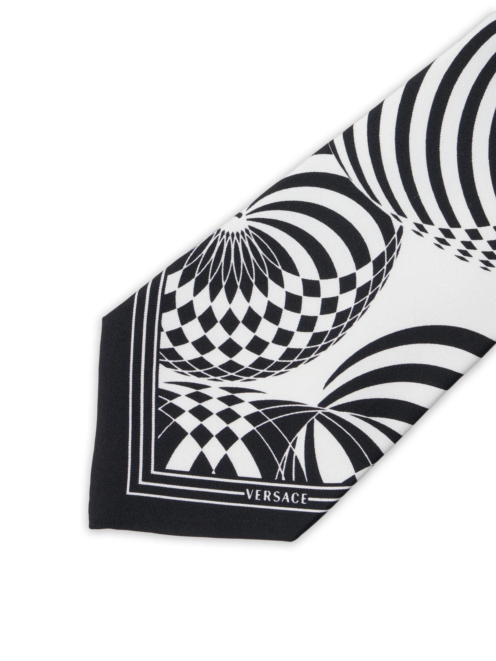 printed silk twill tie