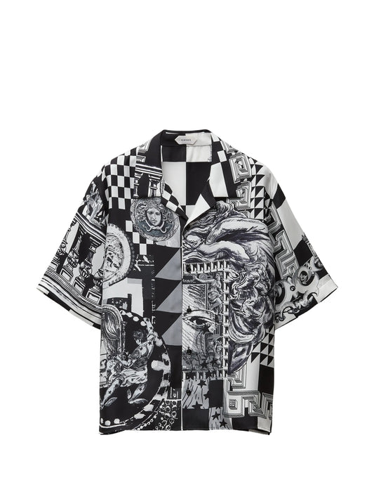 Medusa Collage silk shirt