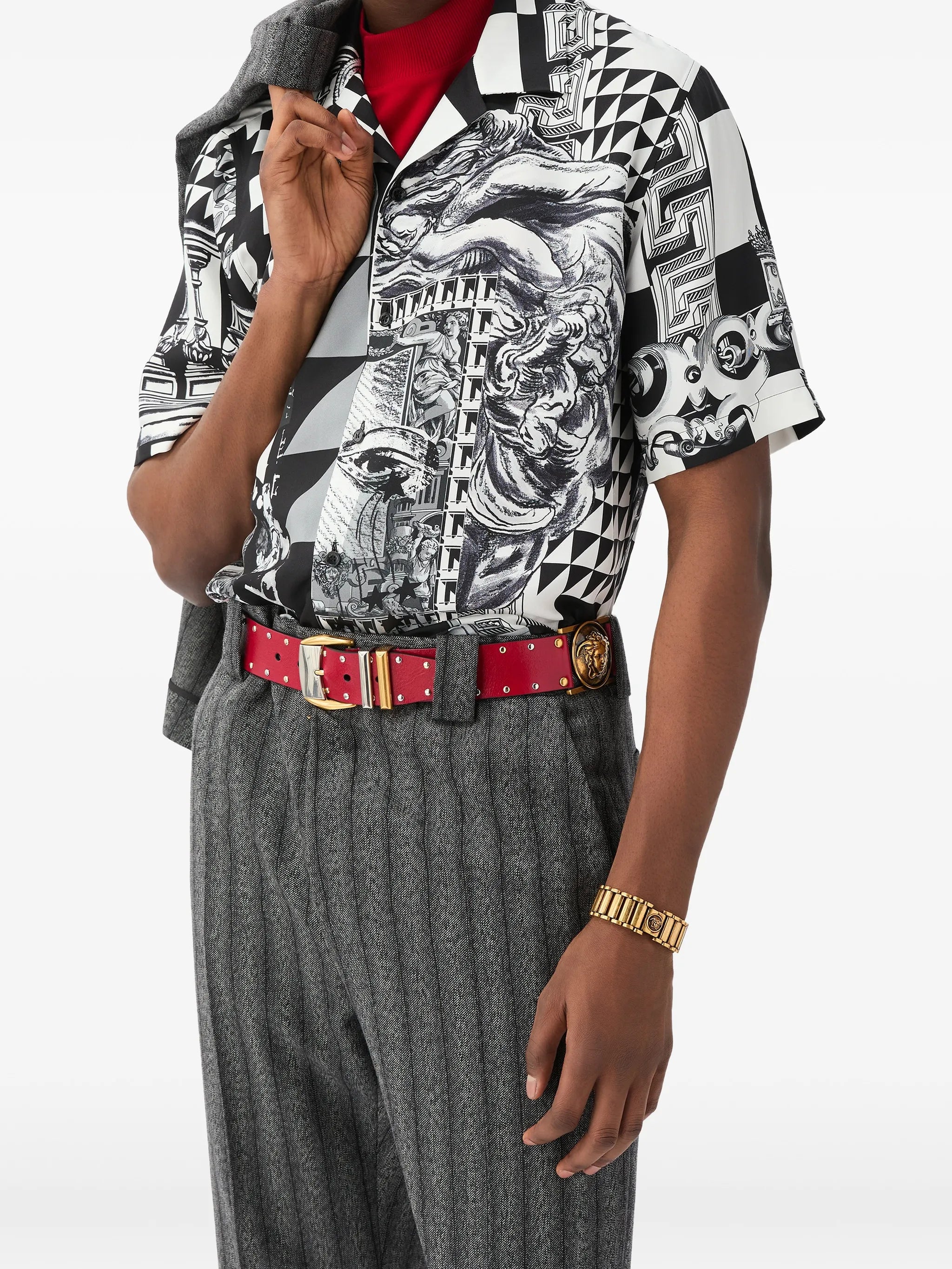 Medusa Collage silk shirt