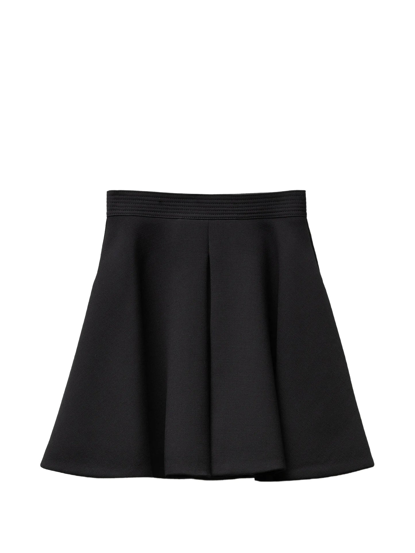 Natté wool mini skirt