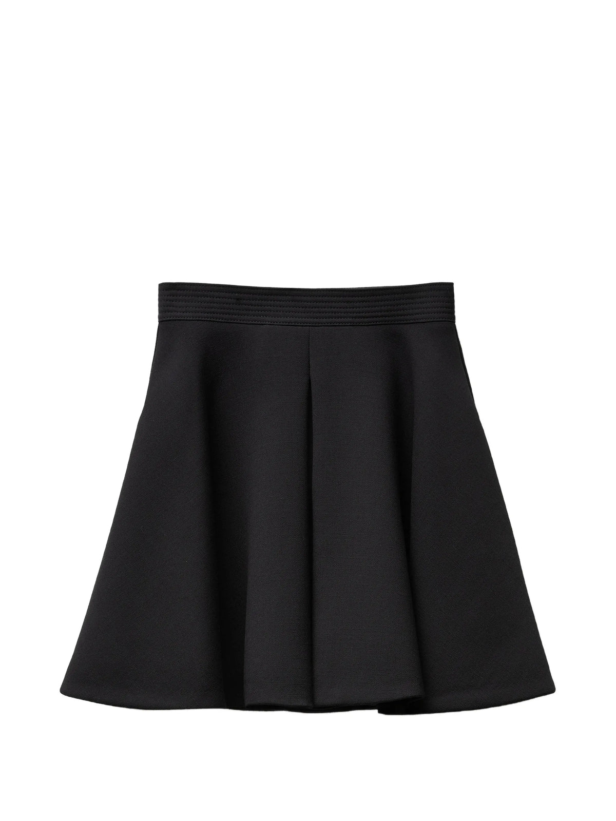 Natté wool mini skirt