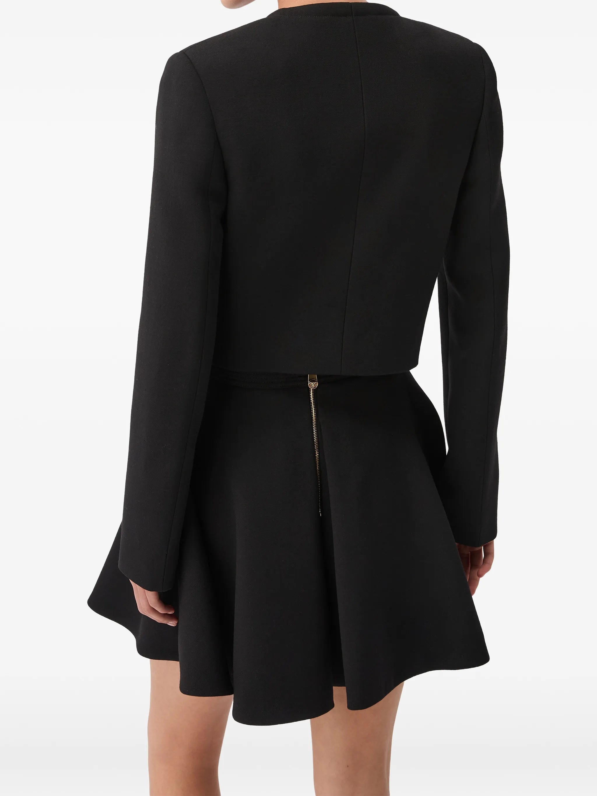 Natté wool mini skirt