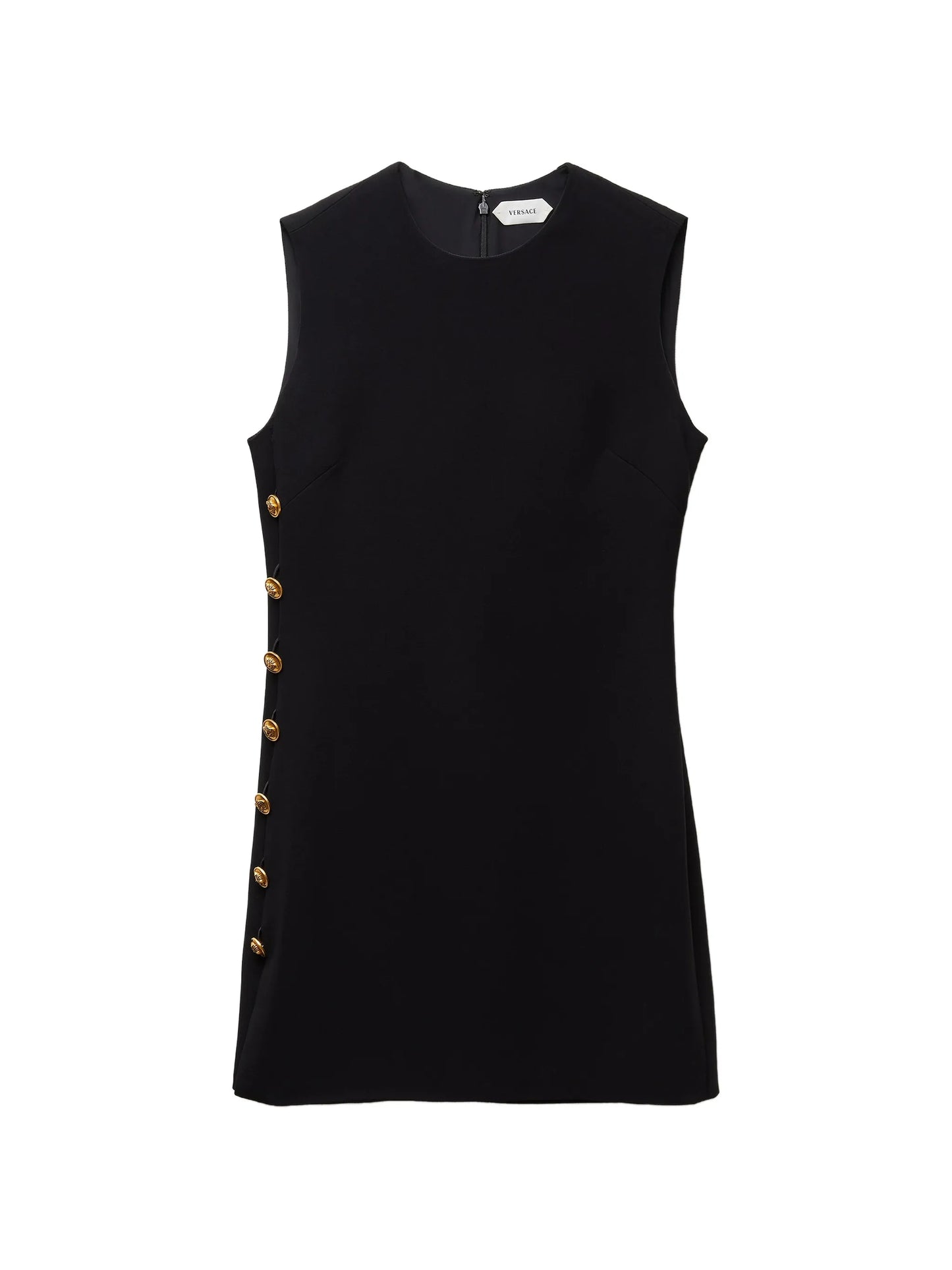 Stretch viscose cady mini dress