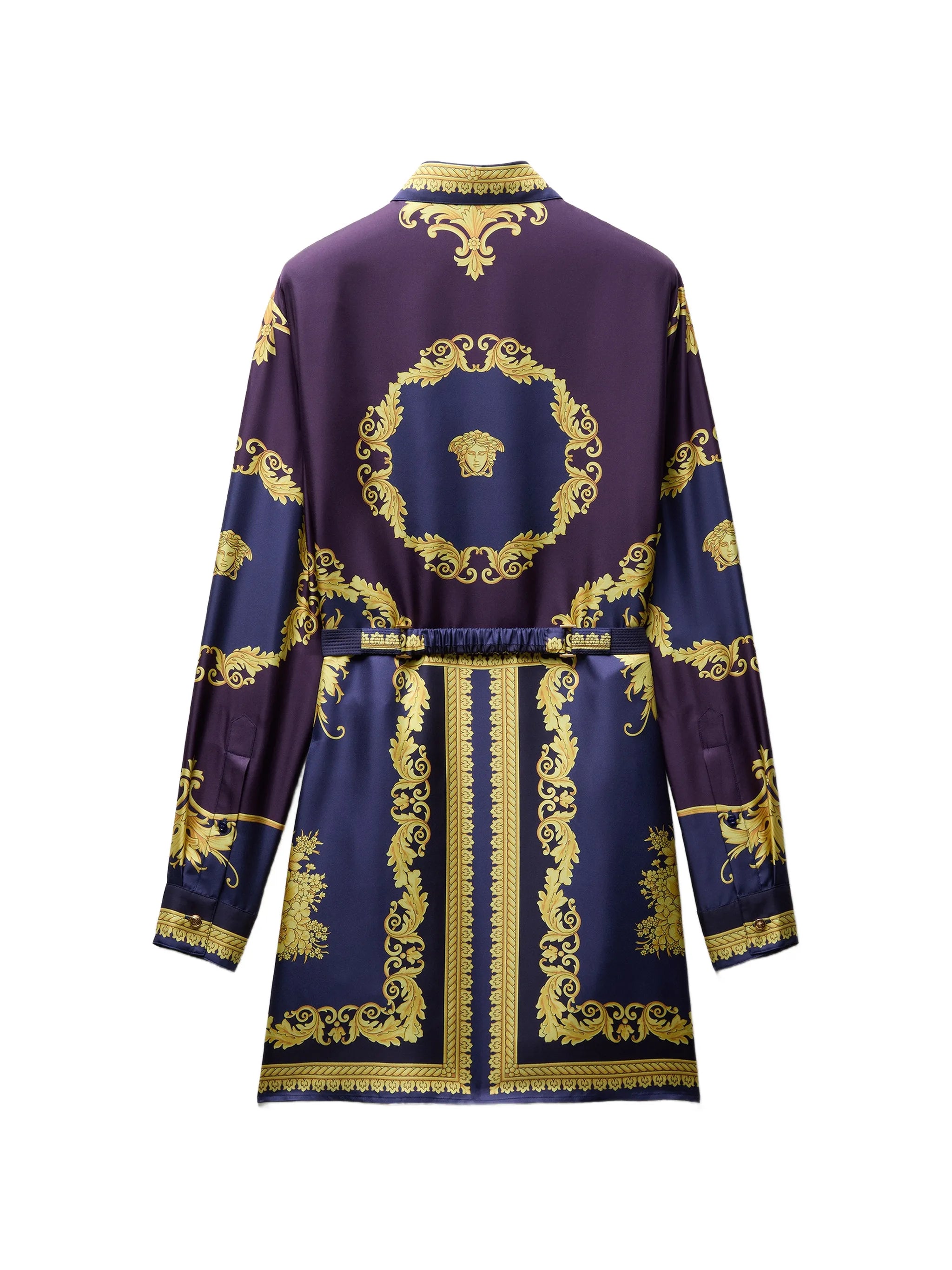 printed silk twill mini dress