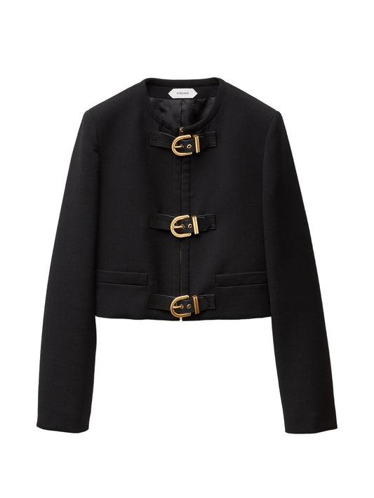 natté wool crop jacket