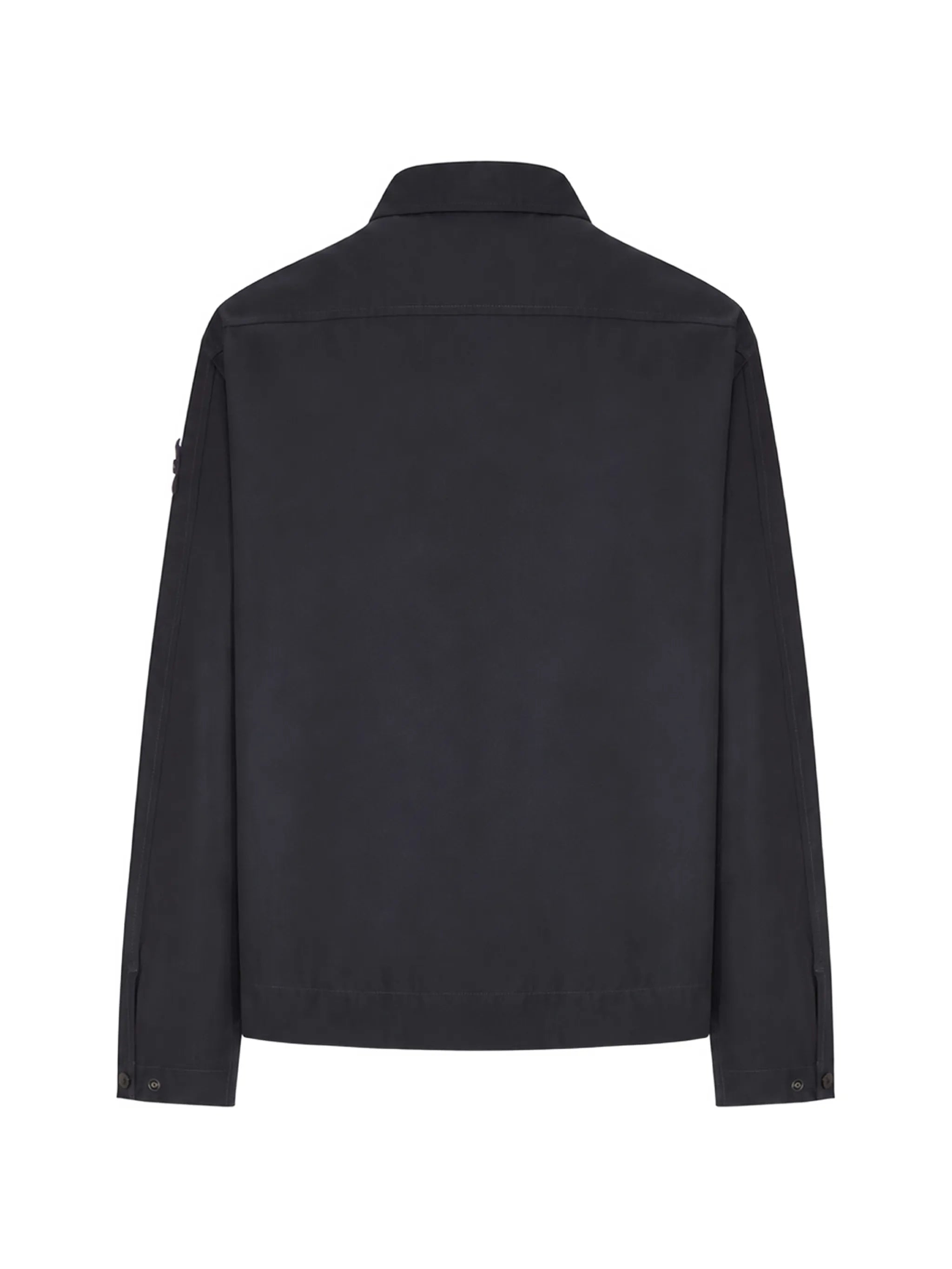 logo-patch zip-up shirt jacket