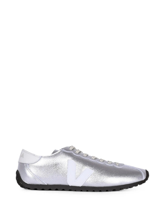 Cateyes leather silver white sneakers