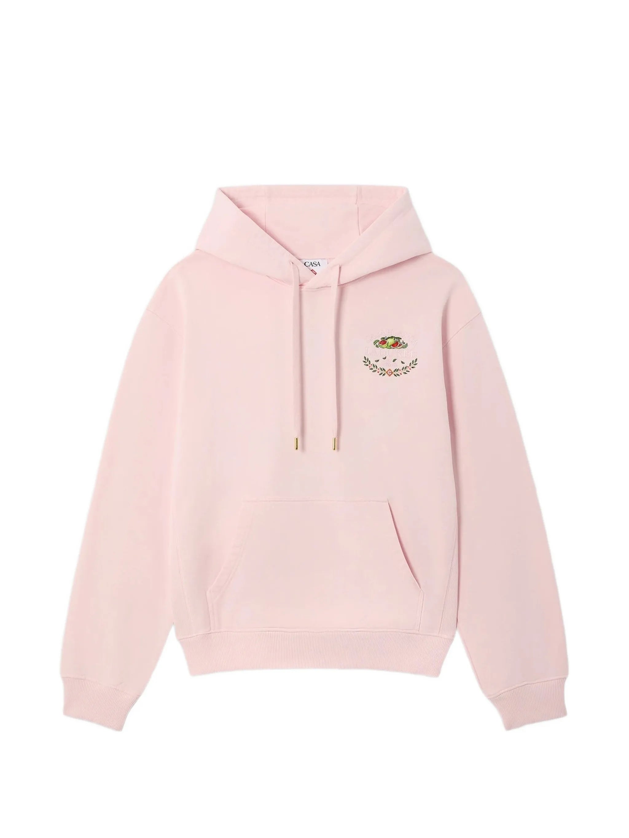 x Pink Laduree logo-embroidered hoodie