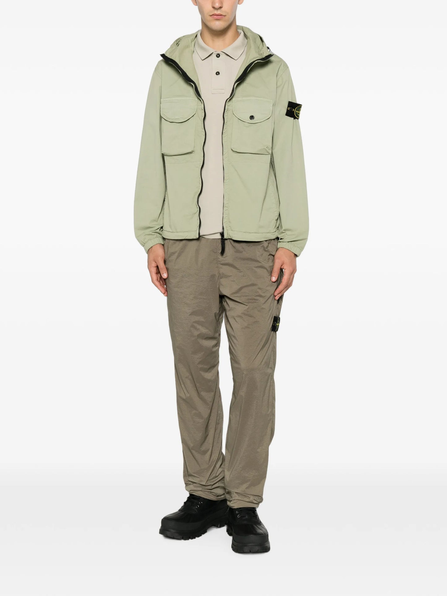 Compass-motif track pants