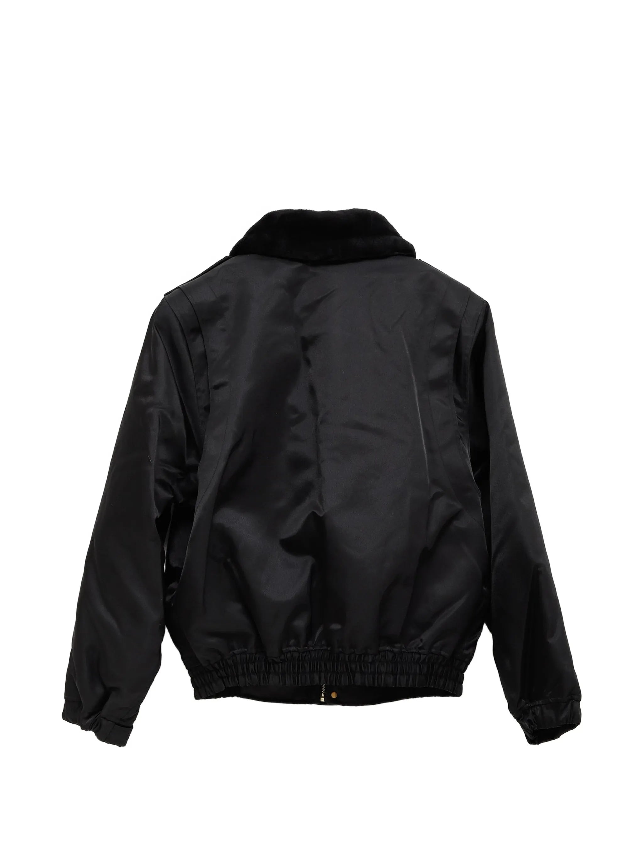 faux-fur collar bomber jacket