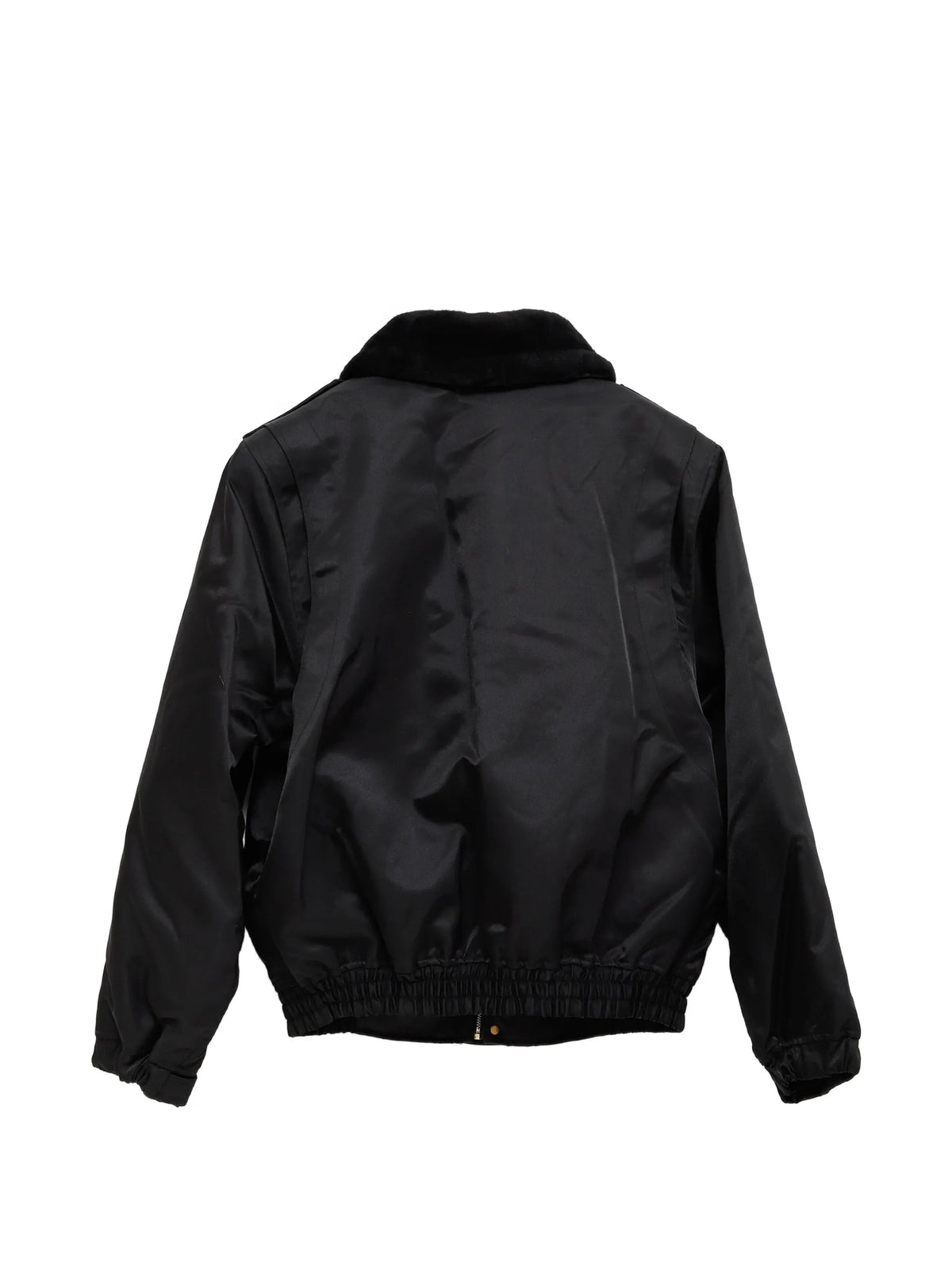 faux-fur collar bomber jacket