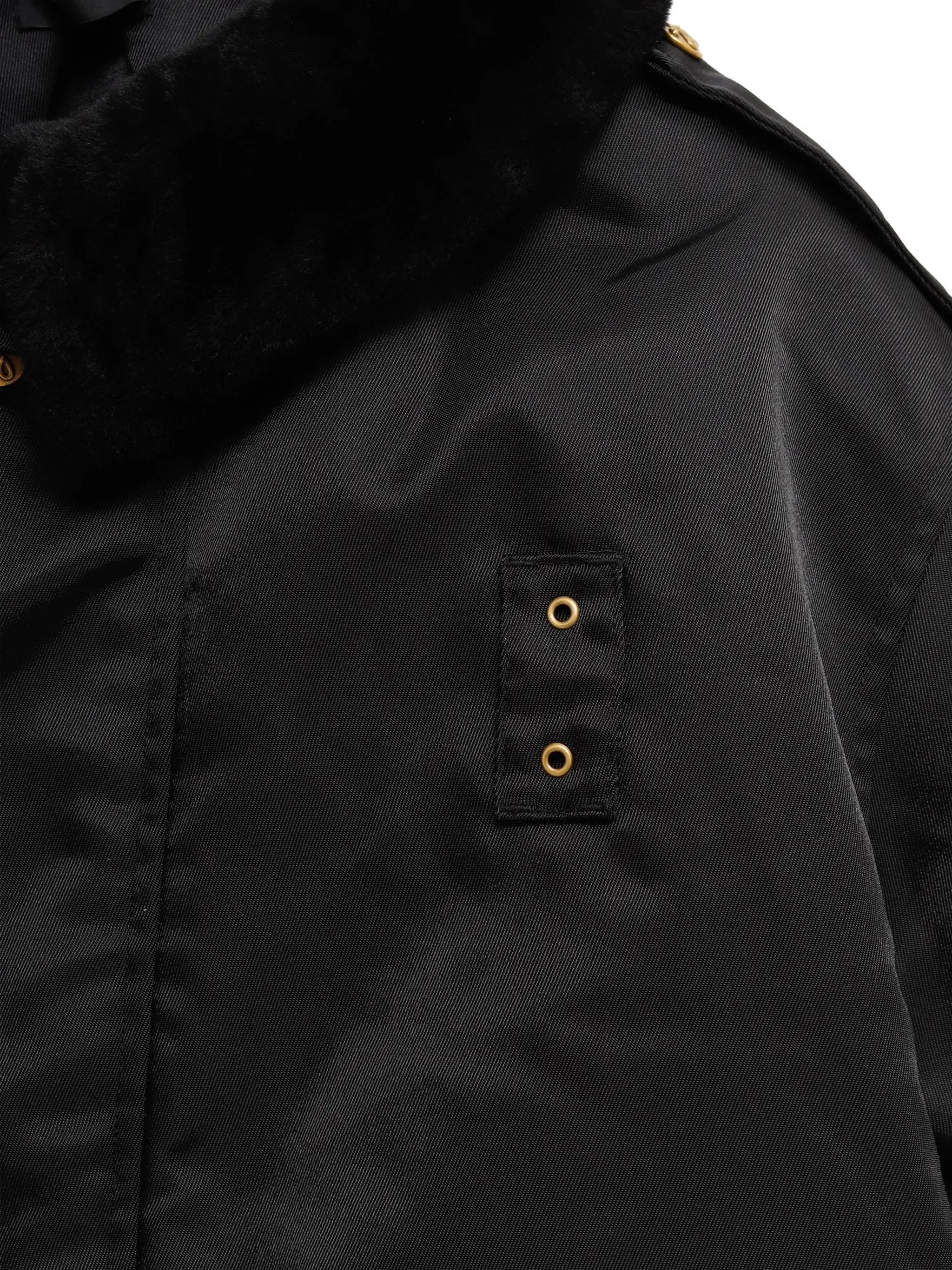 faux-fur collar bomber jacket