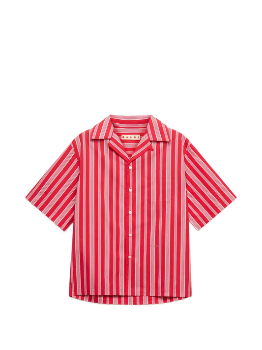 striped short-sleeve shirt