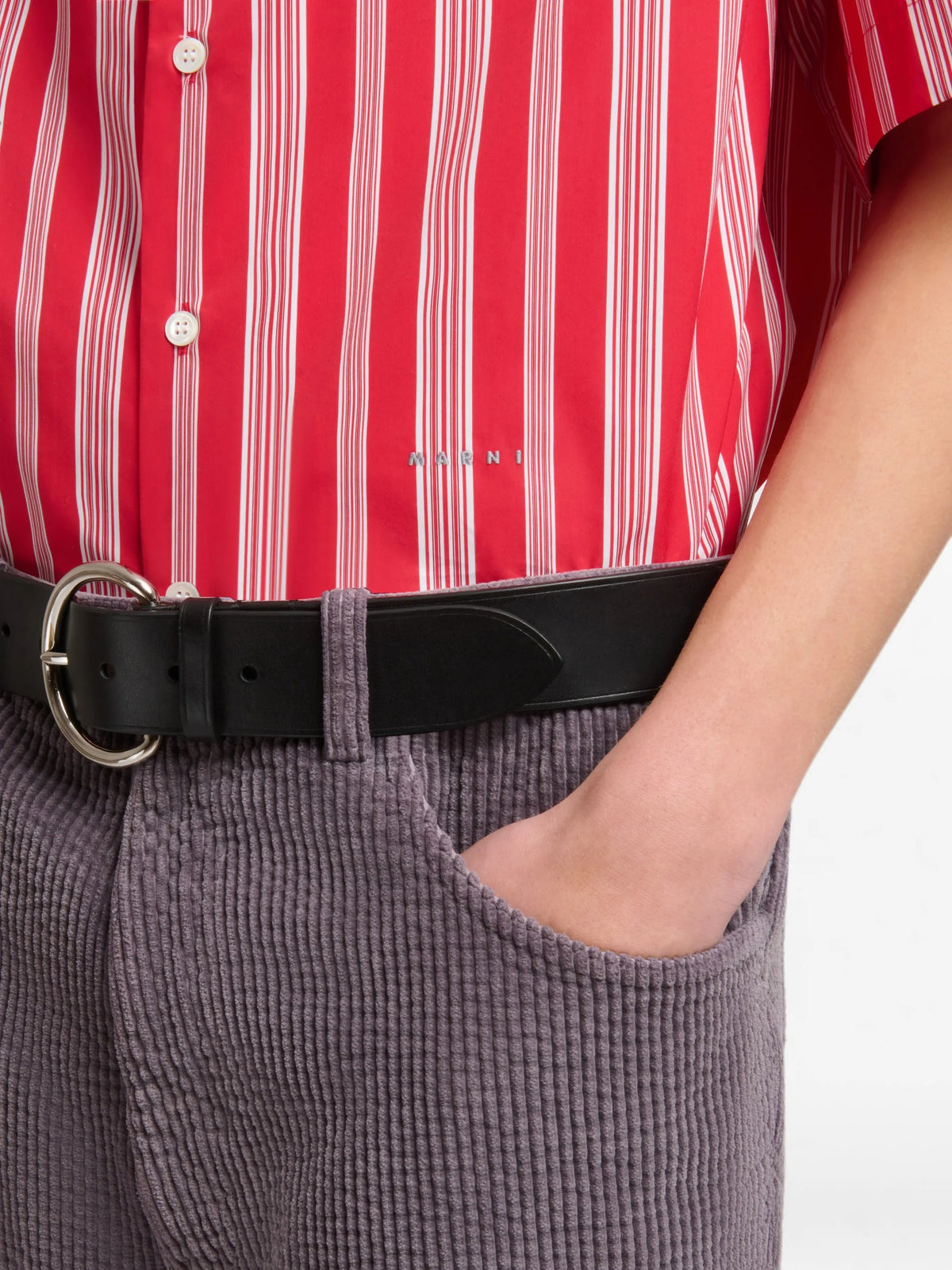 striped poplin shirt