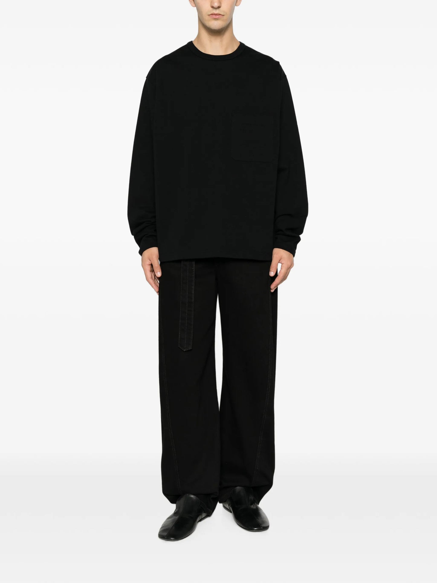 chest-pocket sweatshirt