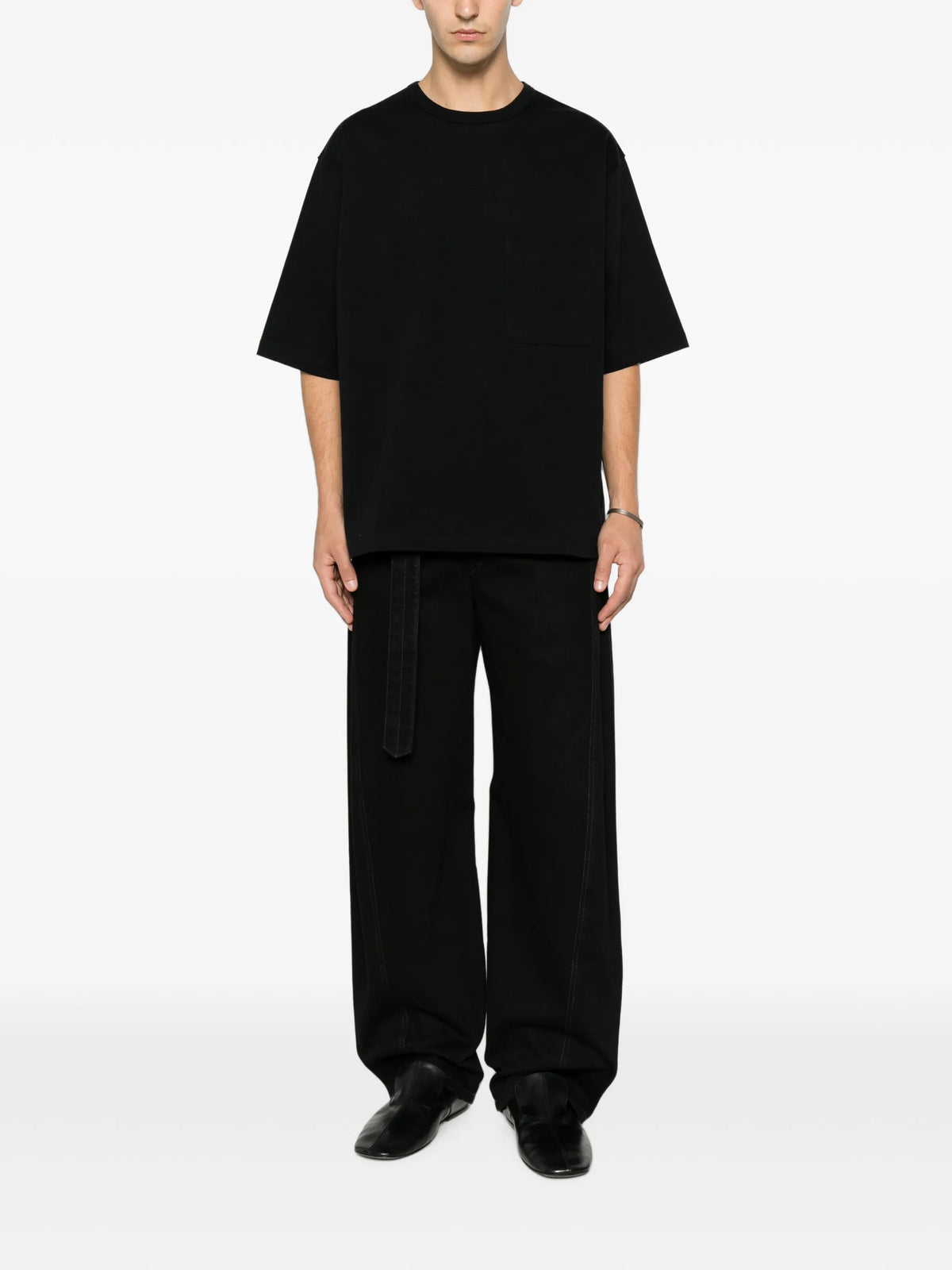 boxy T-shirt in compact cotton jersey