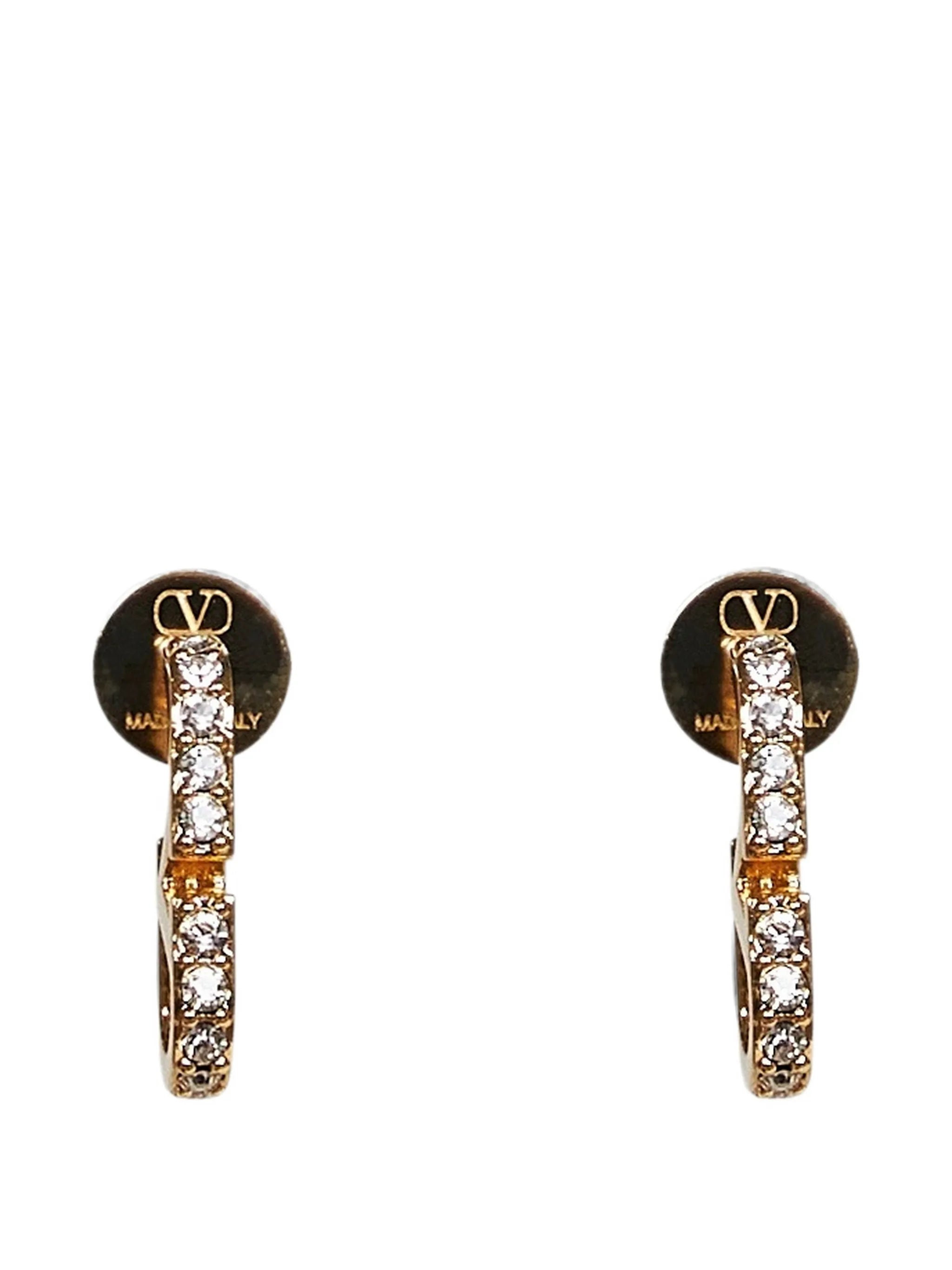 VLogo Signature crystal-embellished earrings