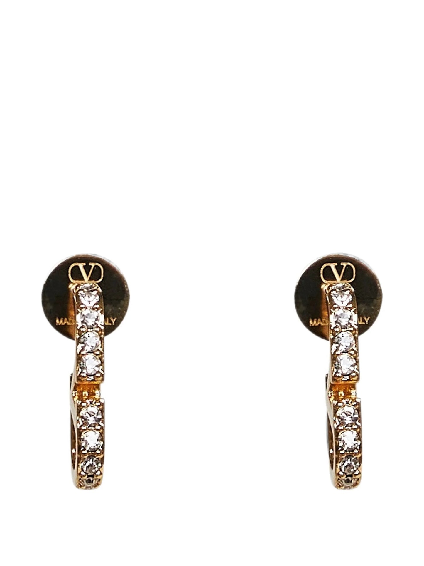 VLogo Signature crystal-embellished earrings