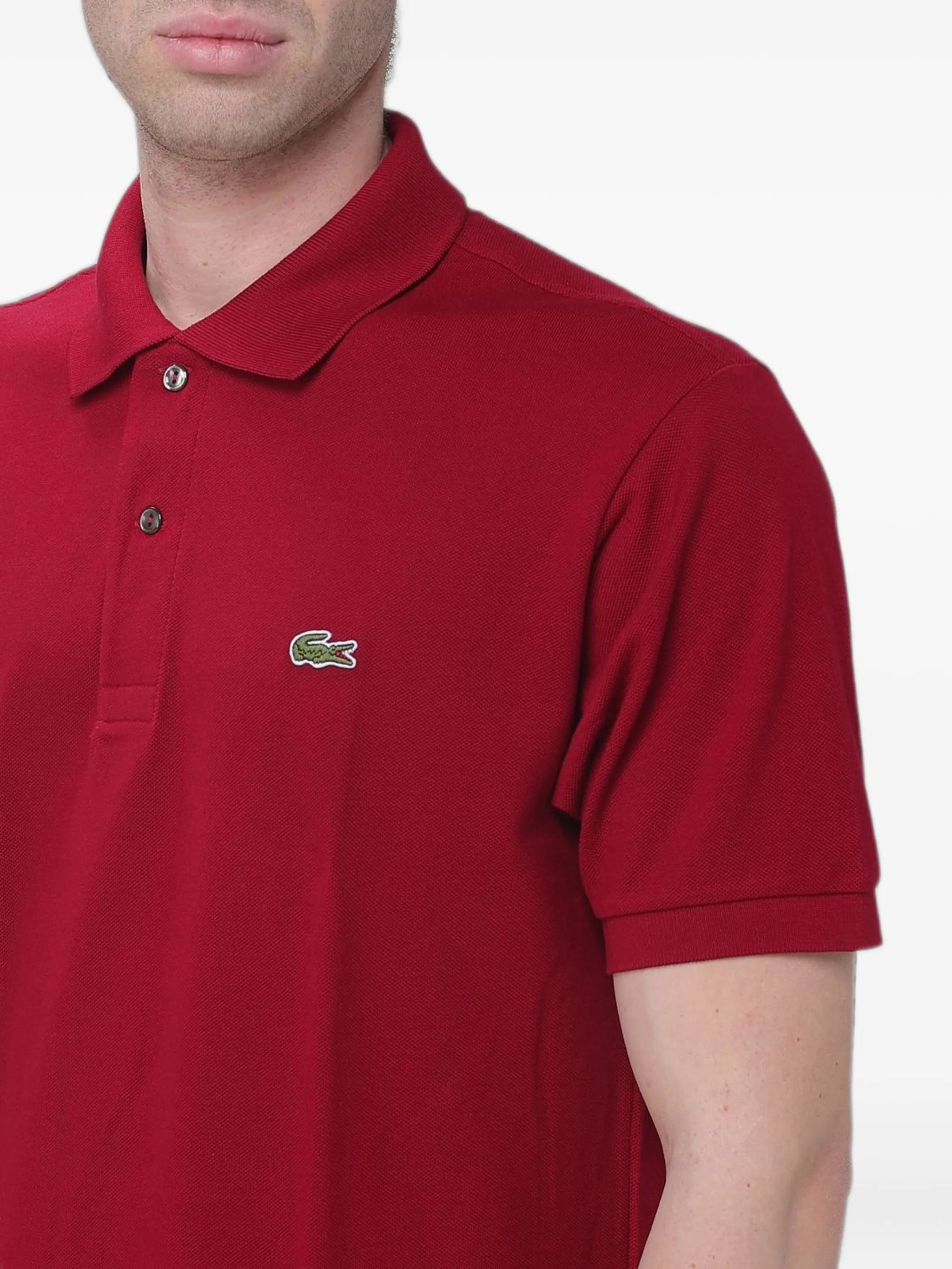 logo-patch piqué polo shirt