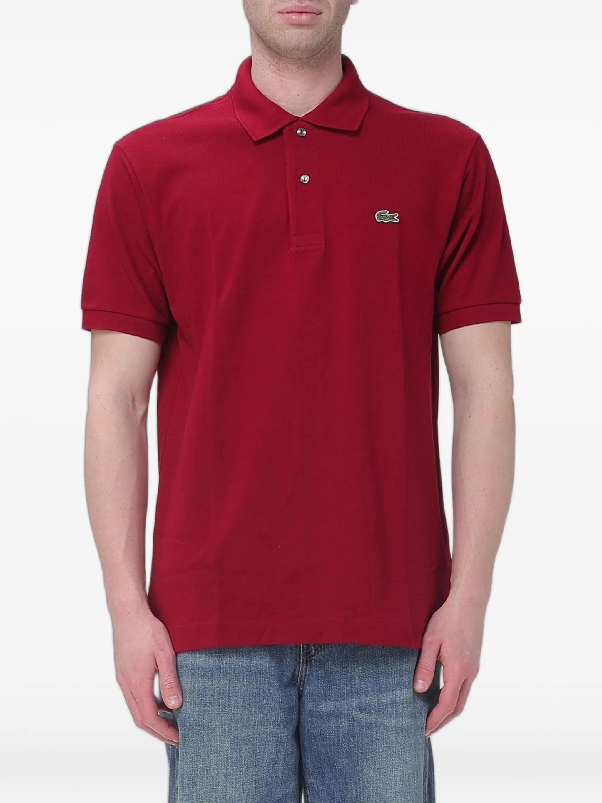 logo-patch piqué polo shirt