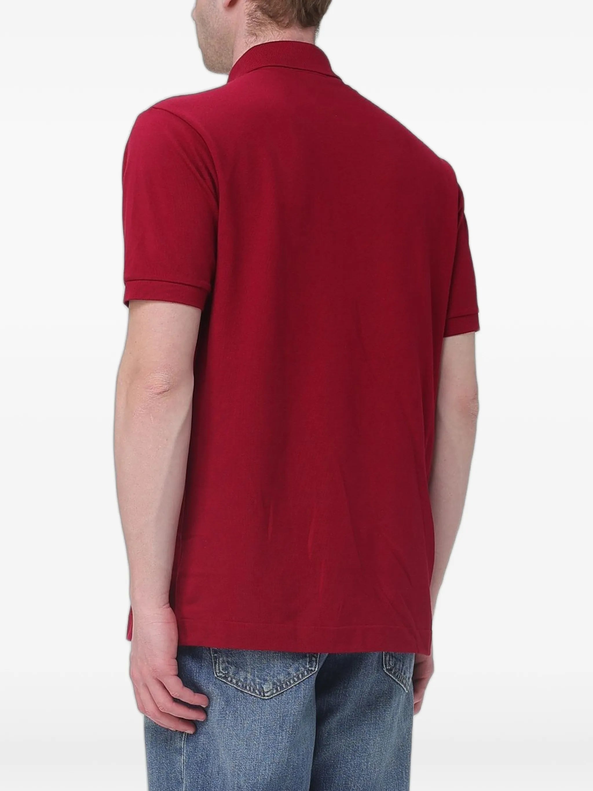 logo-patch piqué polo shirt