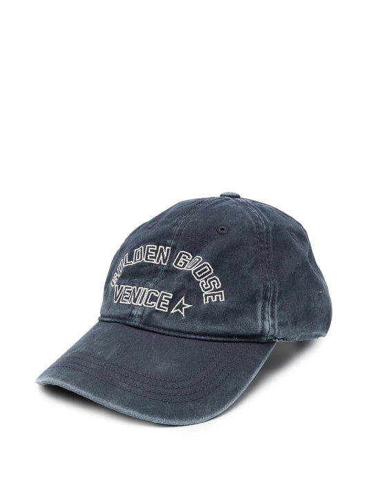 six-panel logo-embroidered baseball cap