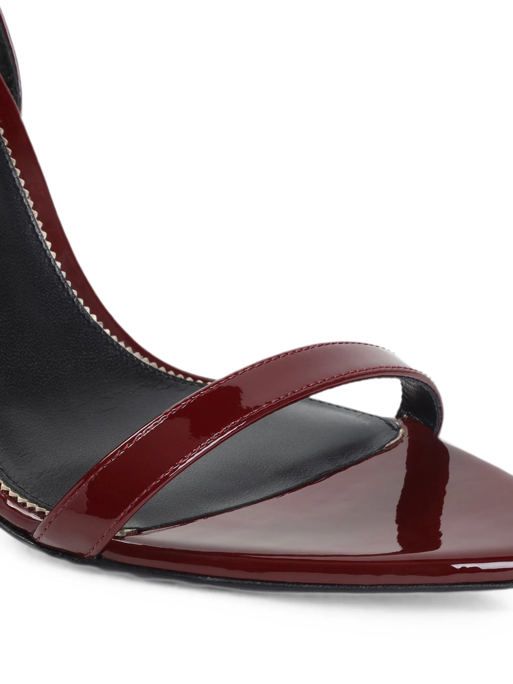 patent leather Padlock Pointy Naked sandal