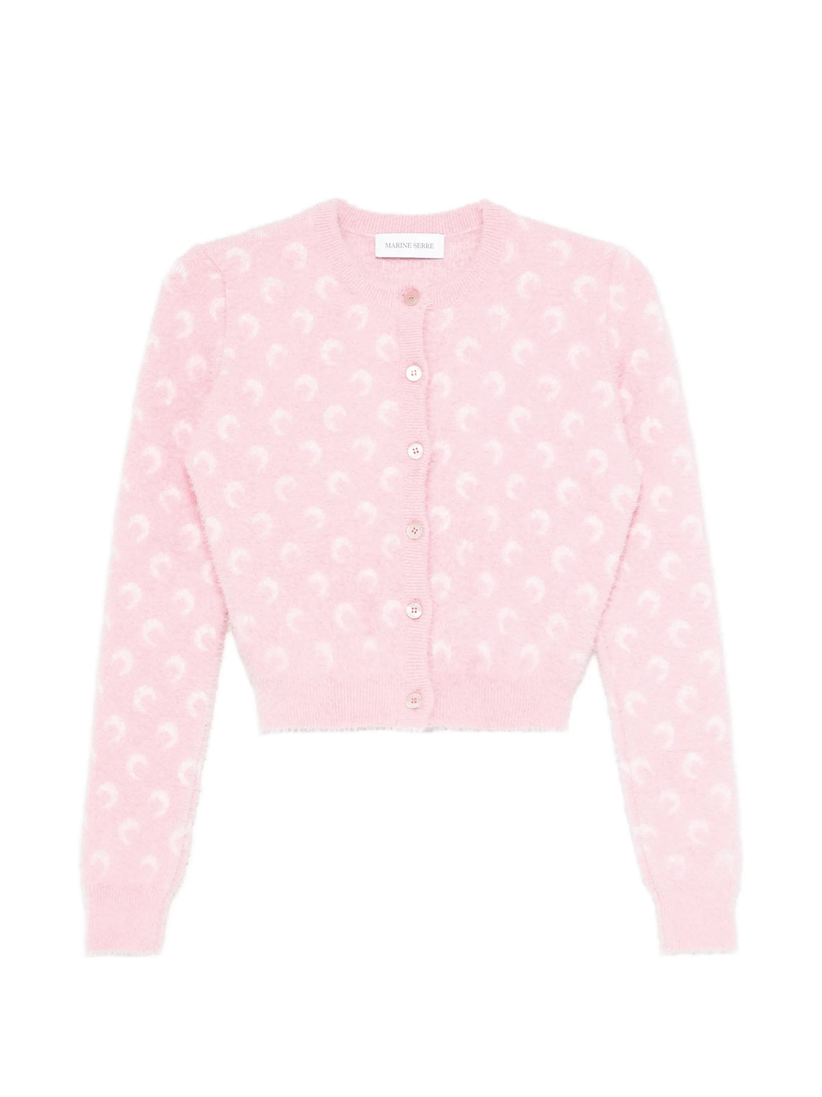 fluffy Moon jacquard knit long sleeves cardigan