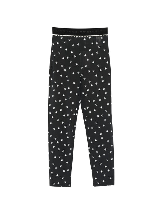 polka-dot Moon jersey capri leggings