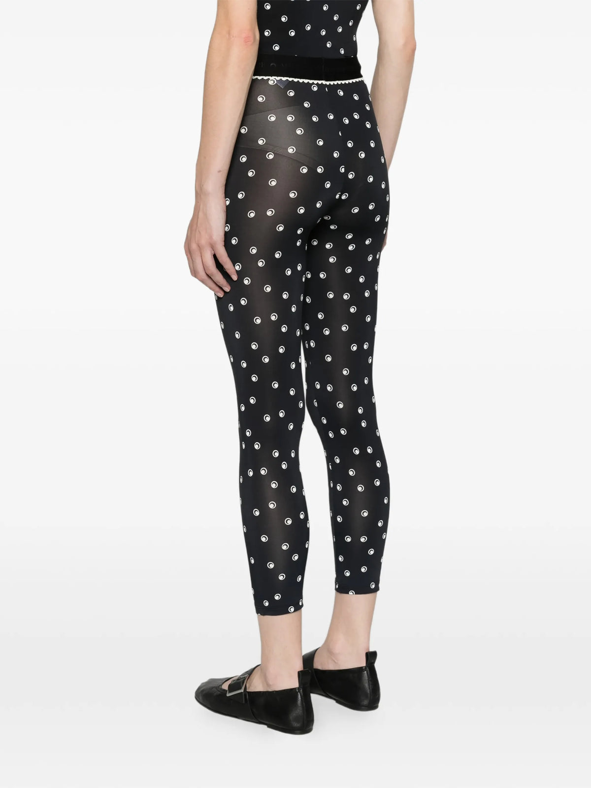 polka-dot Moon jersey capri leggings