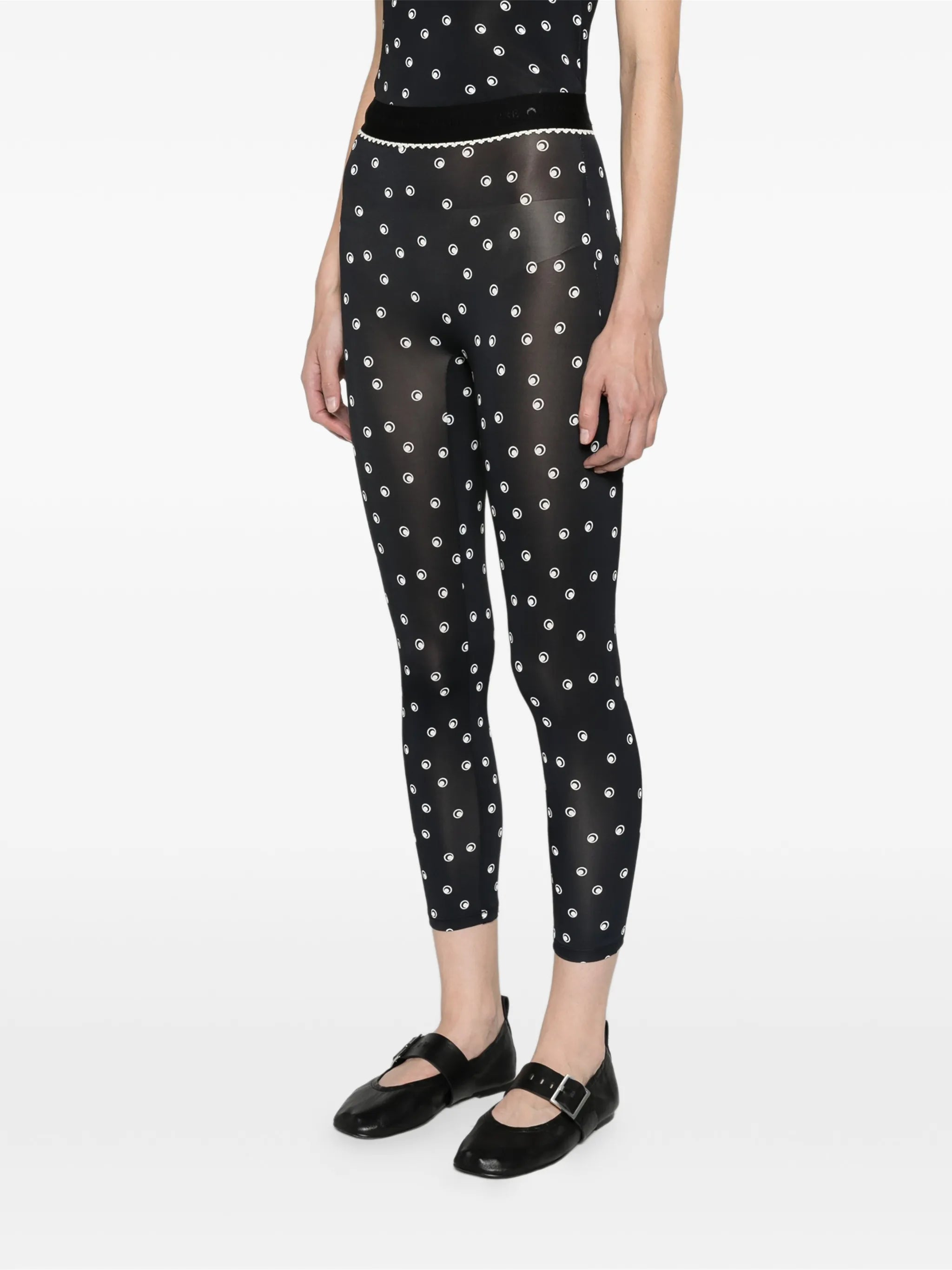 polka-dot Moon jersey capri leggings