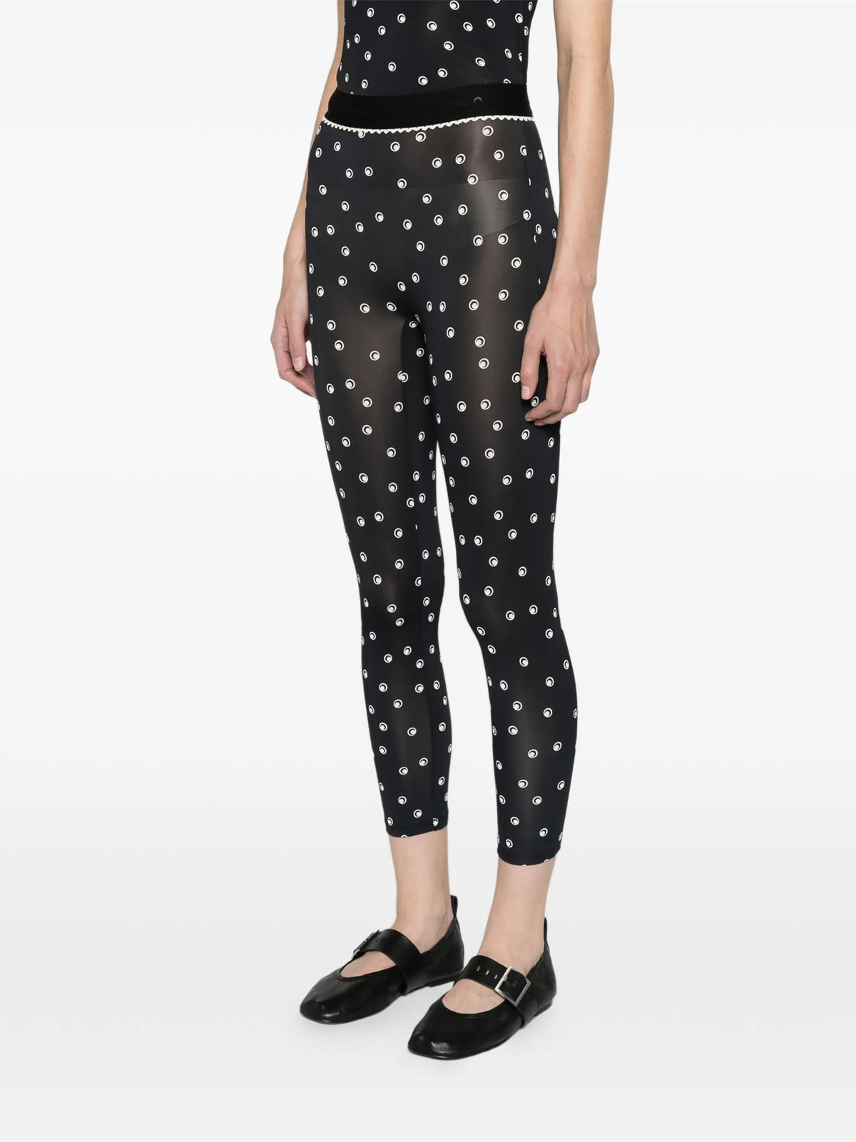 polka-dot Moon jersey capri leggings