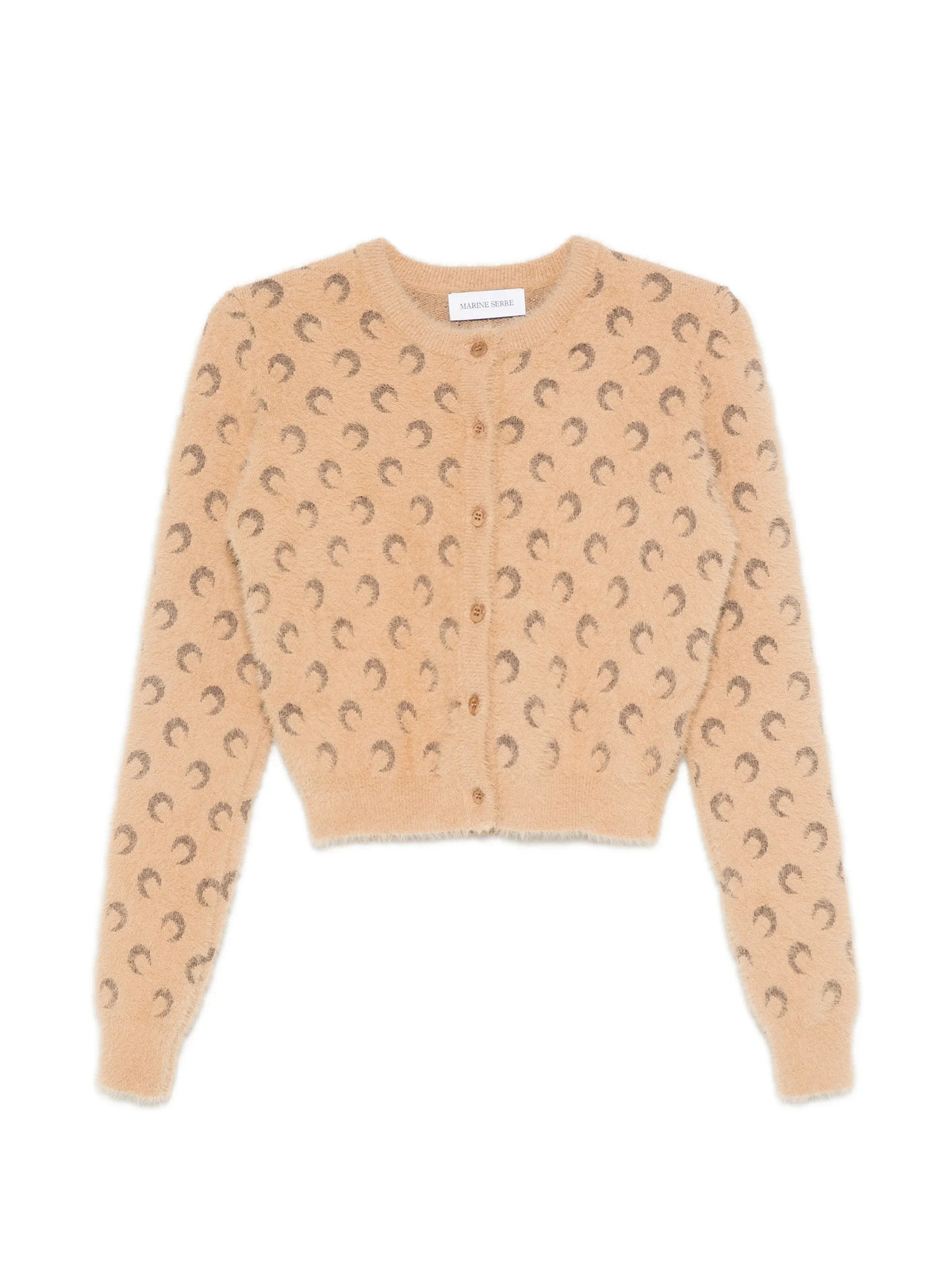 fluffy Moon jacquard knit long sleeves cardigan