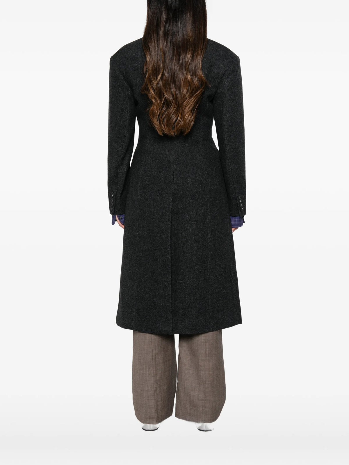 single-breasted wool coat