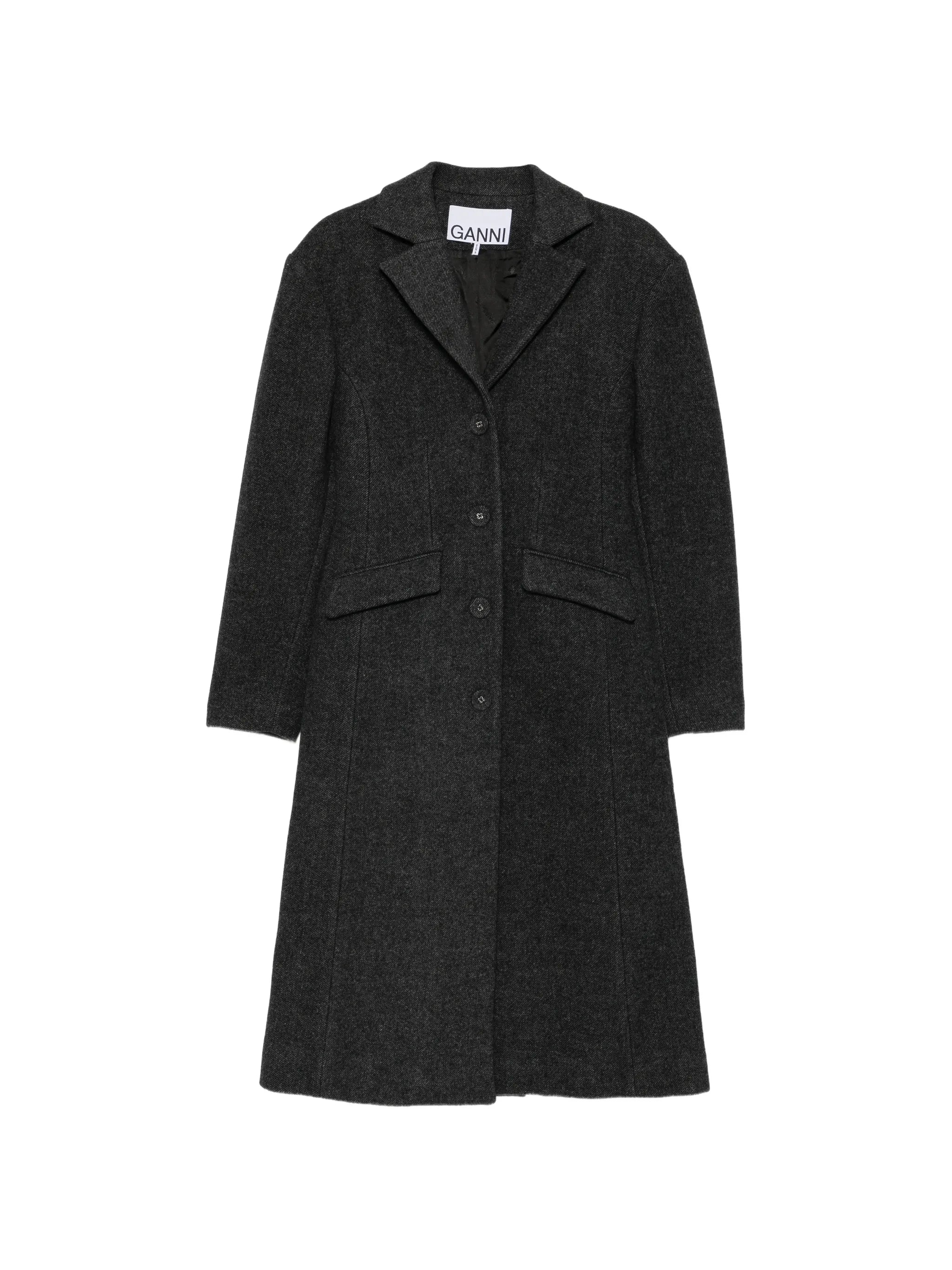 single-breasted wool coat