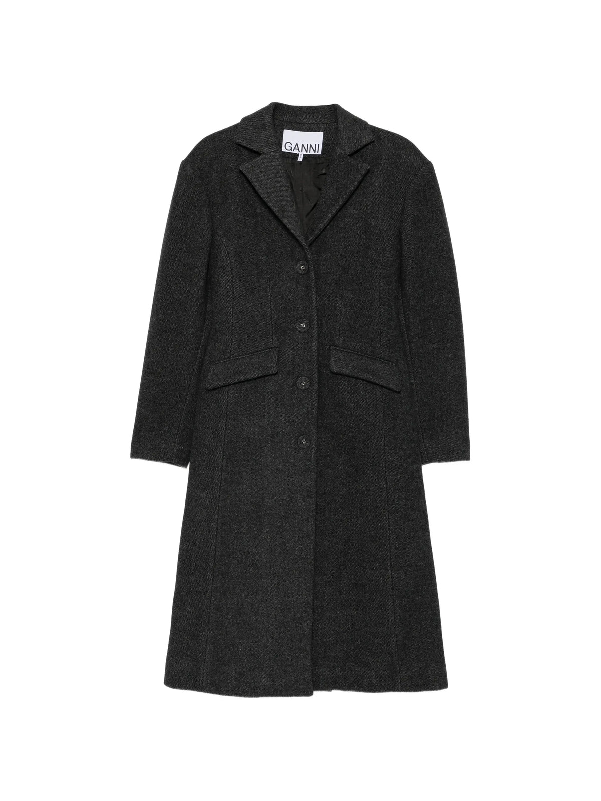 single-breasted wool coat
