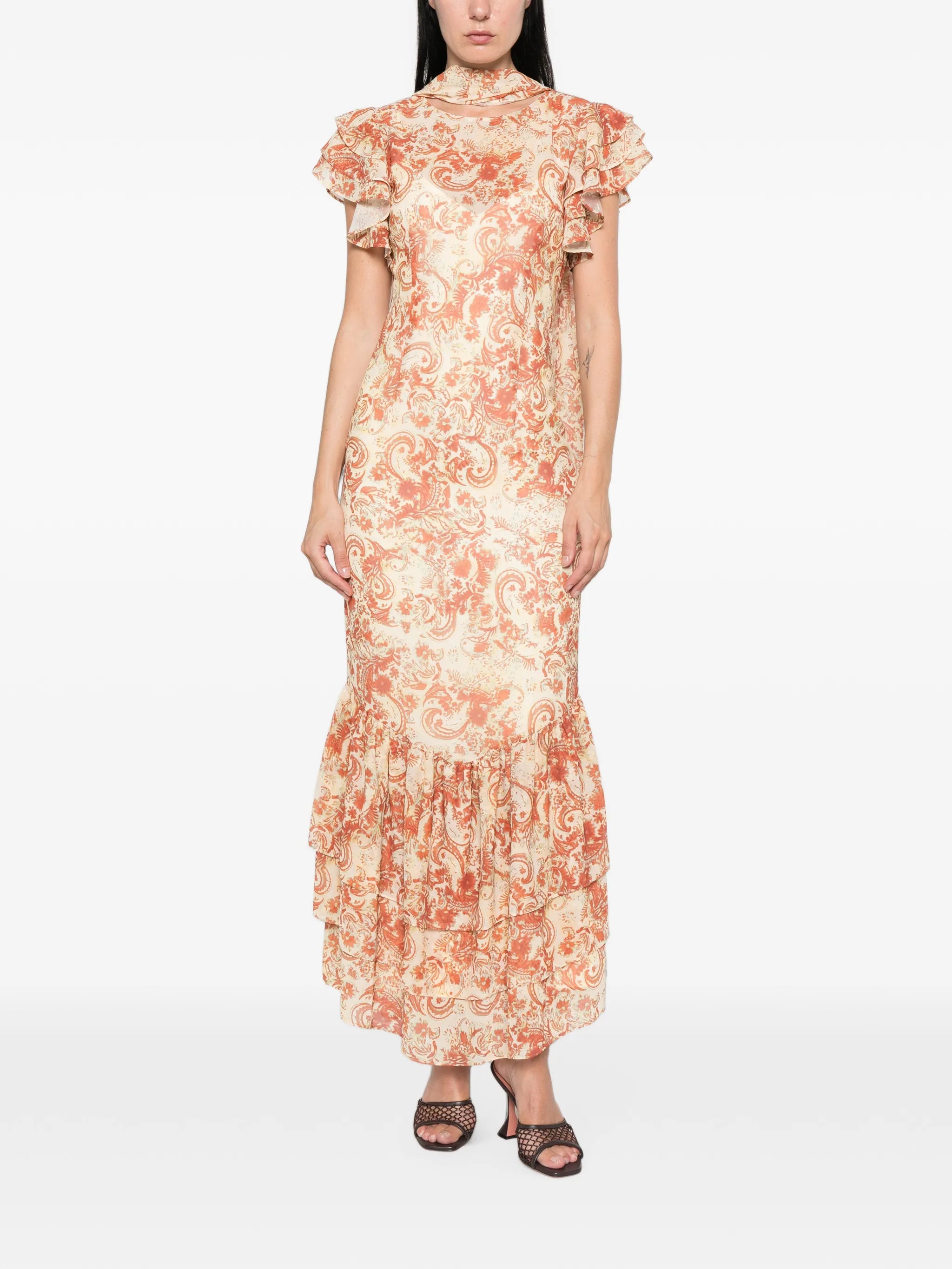 Avalon maxi dress in cachemira chiffon