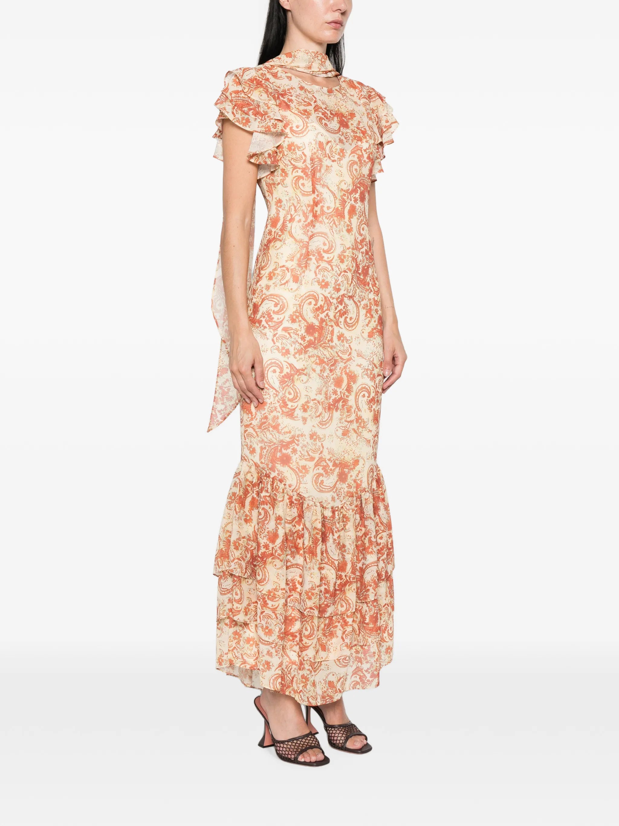 Avalon maxi dress in cachemira chiffon