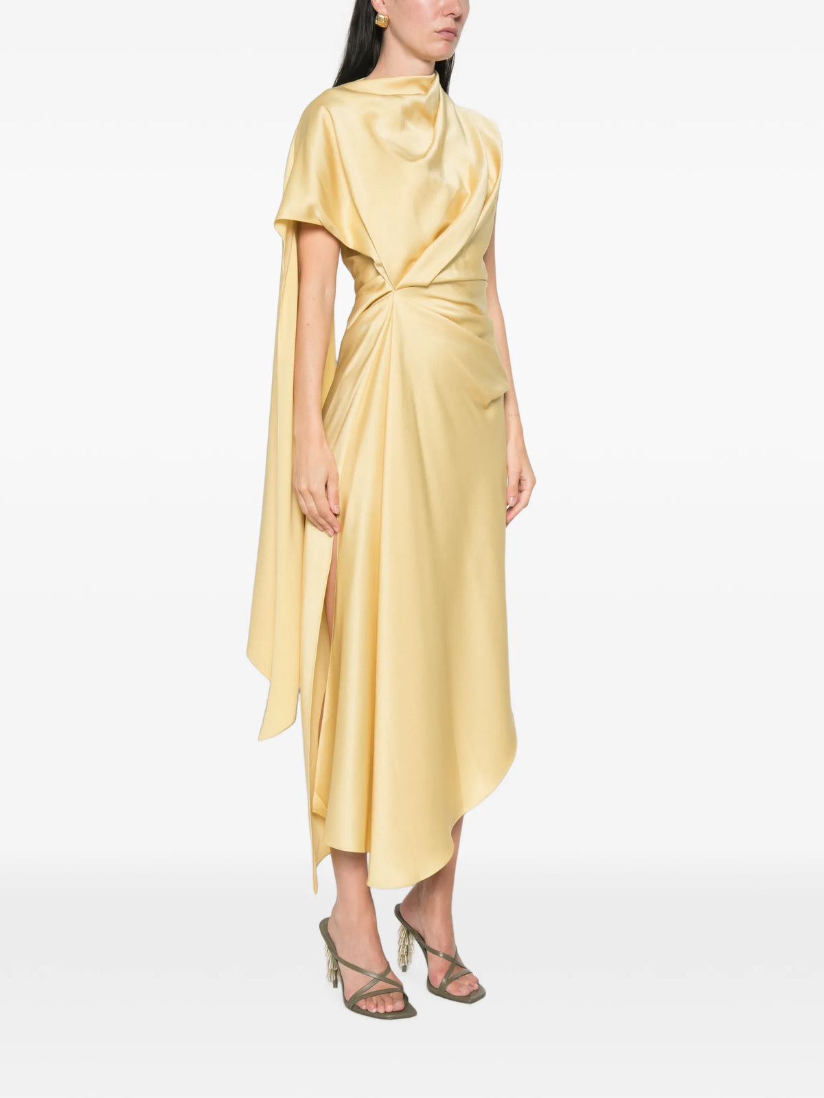 Lunessa draped asymmetric dress