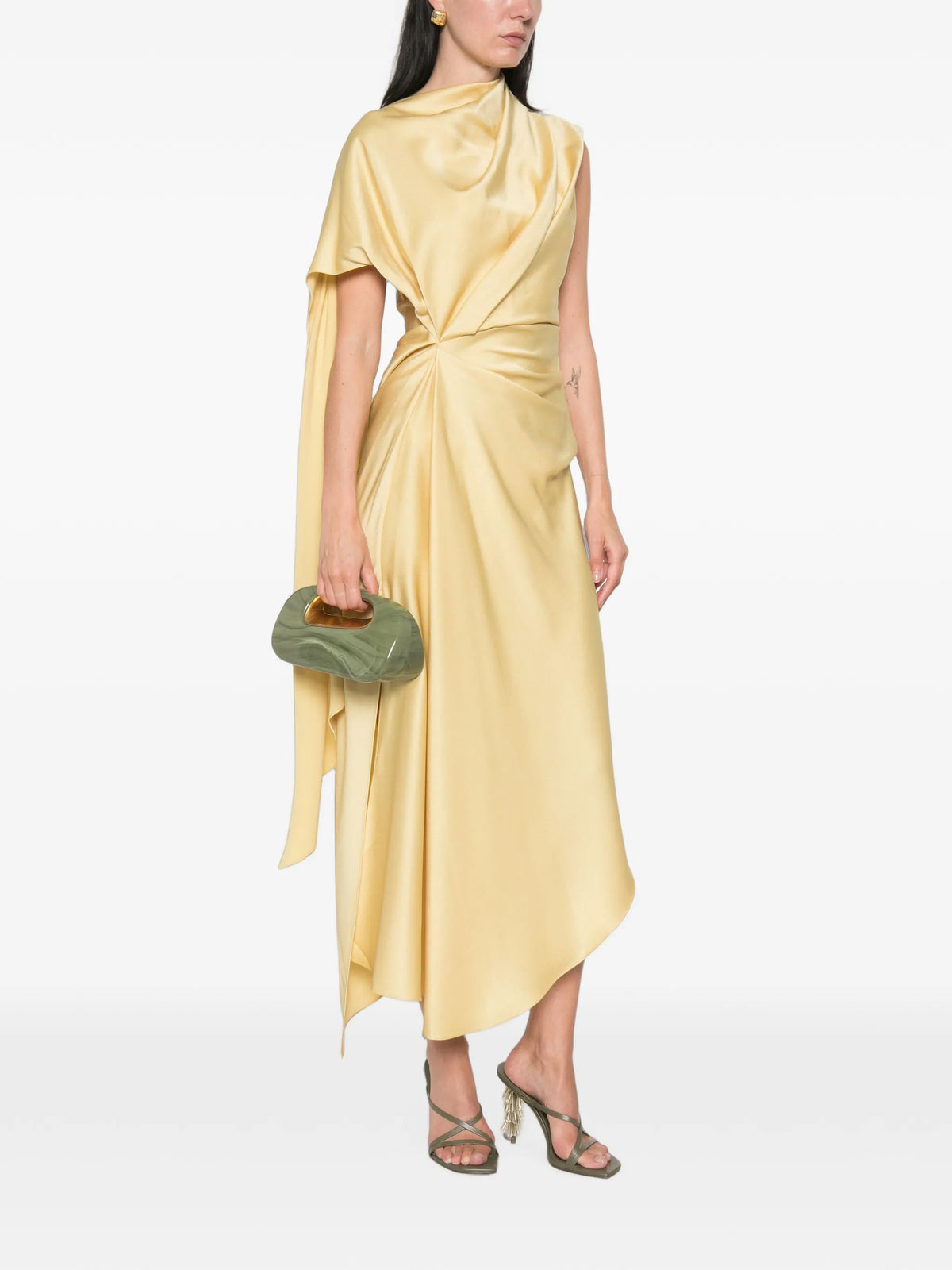 Lunessa draped asymmetric dress