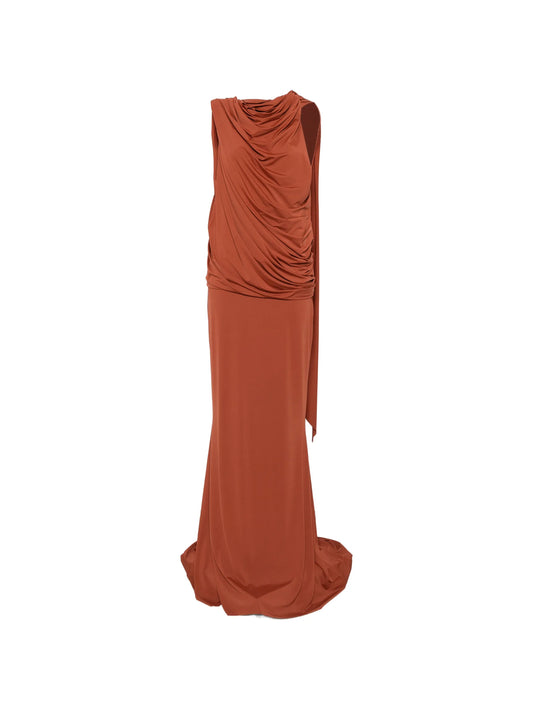 Lurna draped jersey maxi dress