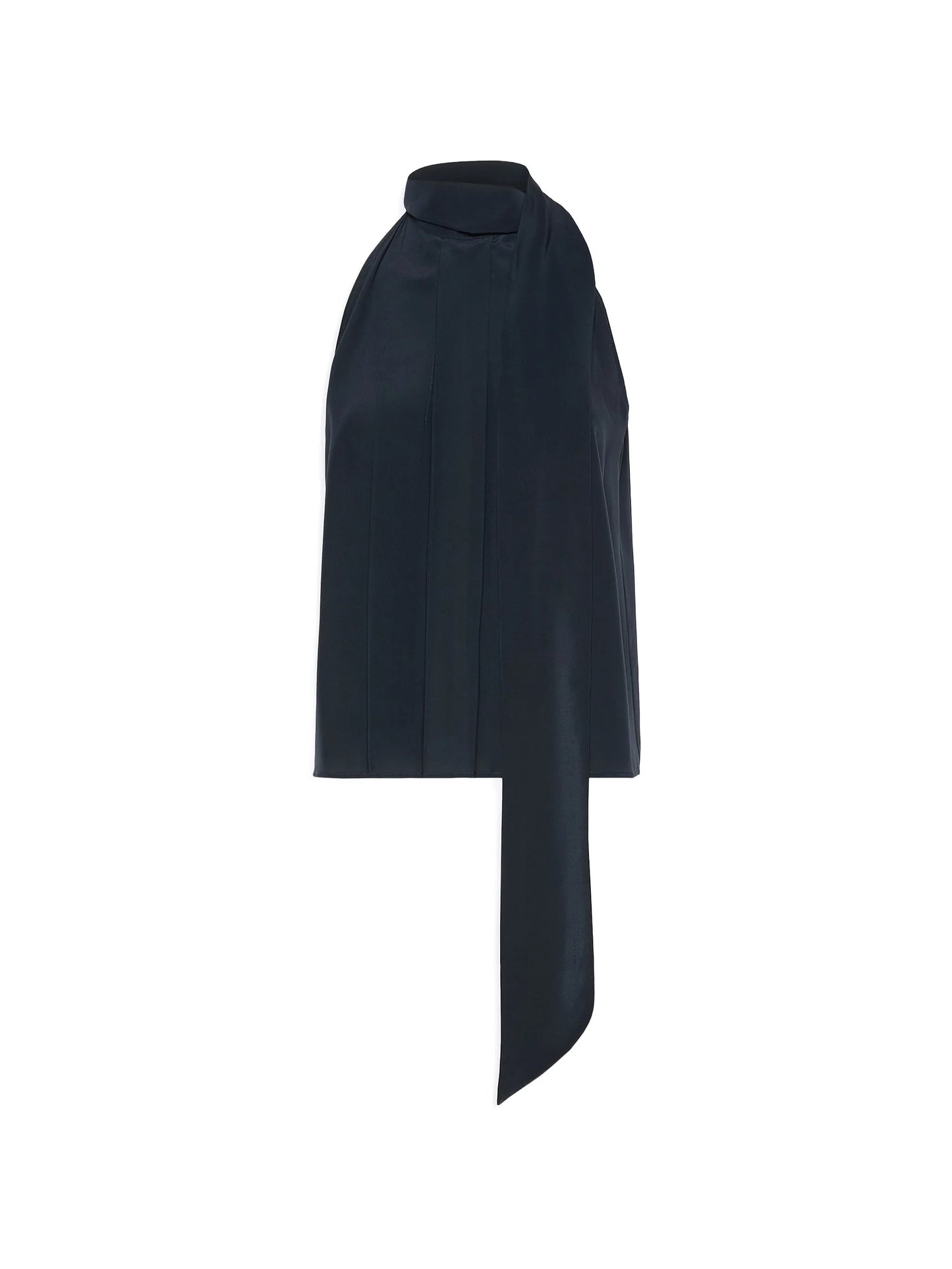 pleated silk top