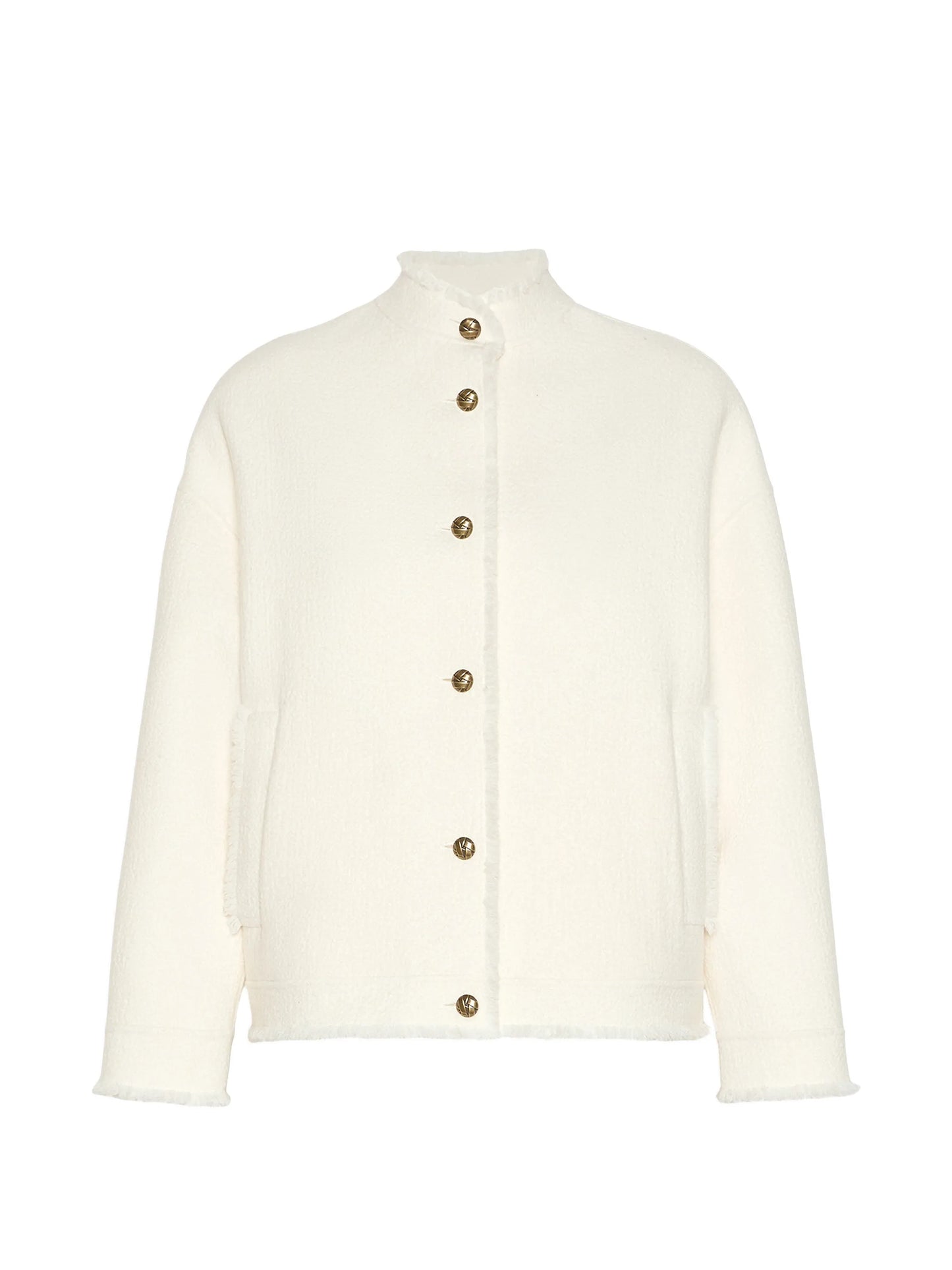 fringed button-up jacket